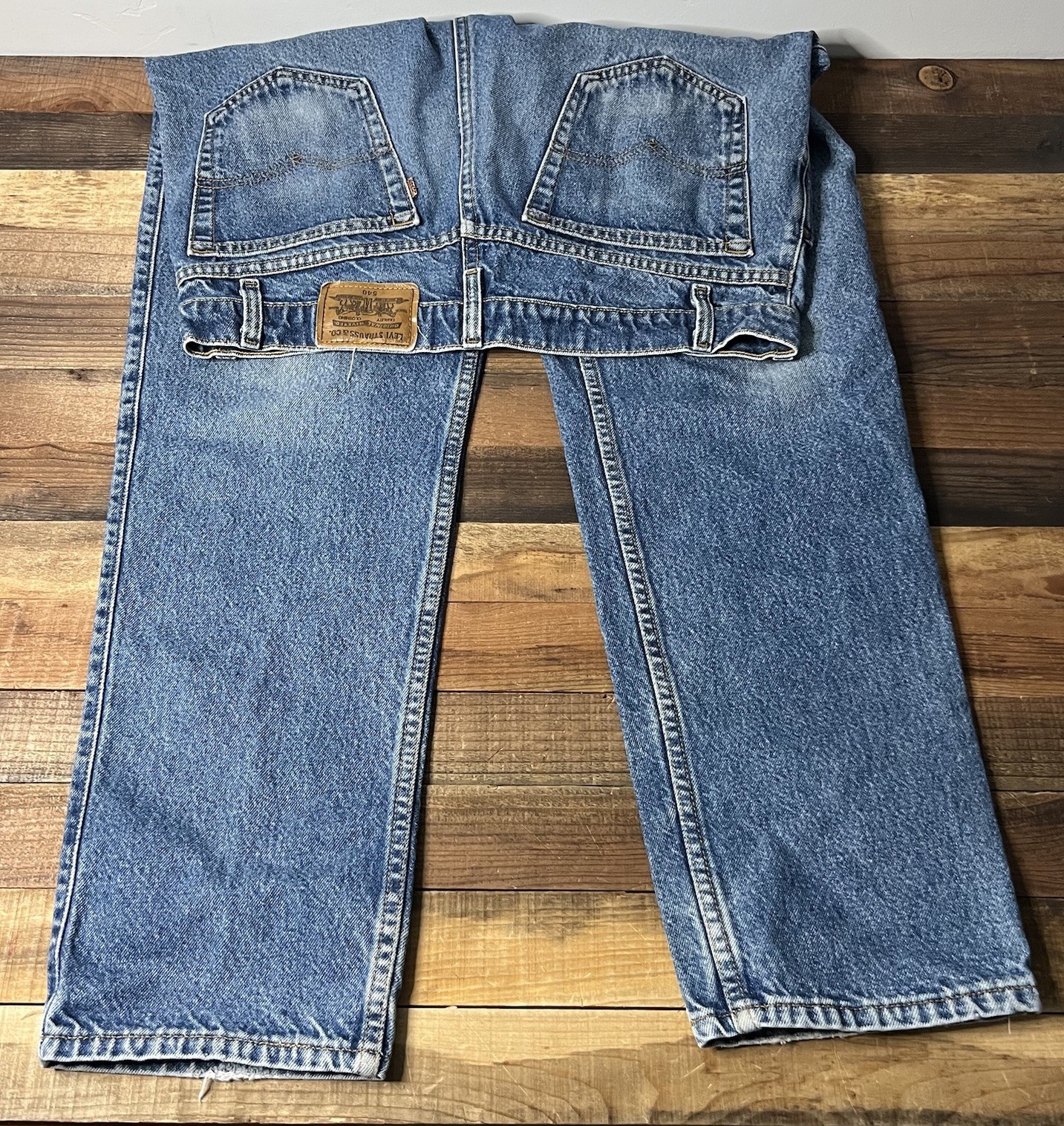 Vintage Levis 540 Relaxed Fit Light Wash Jeans Made in USA Blue 36×32