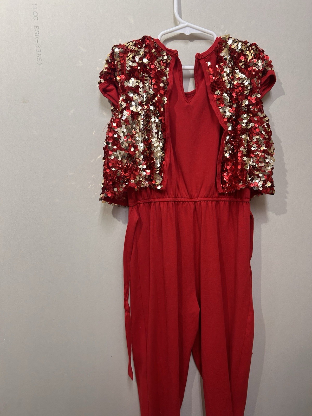 girls 7/8 red sparky pant romper