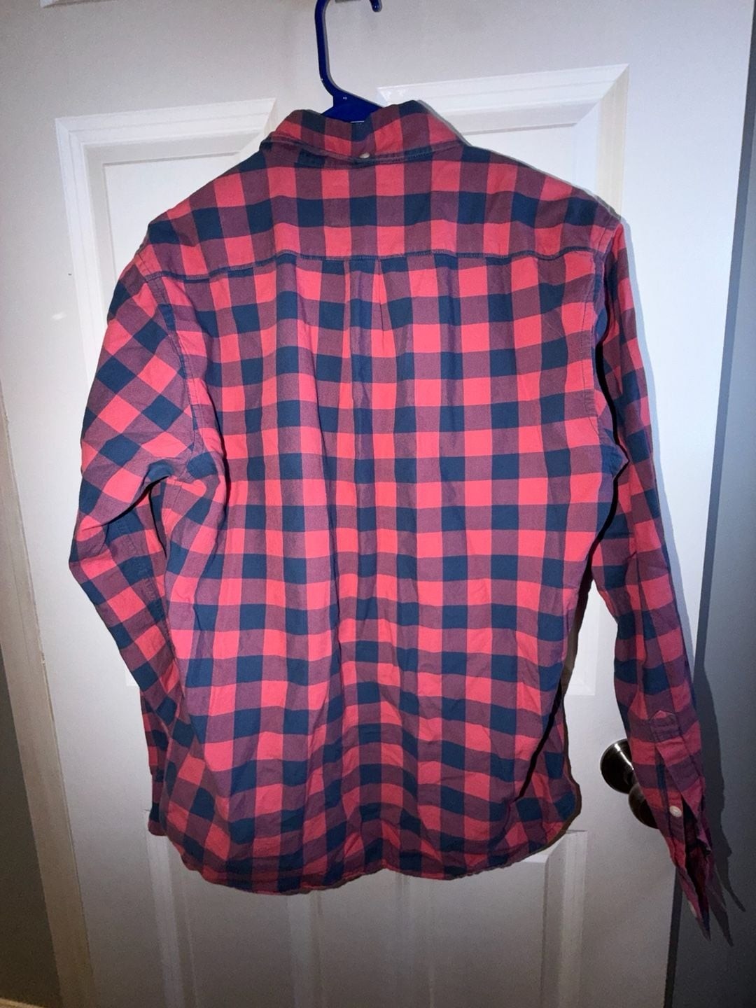 Bonobos Slim Fit Red and Navy Blue Buffalo Plaid Button Down Shirt