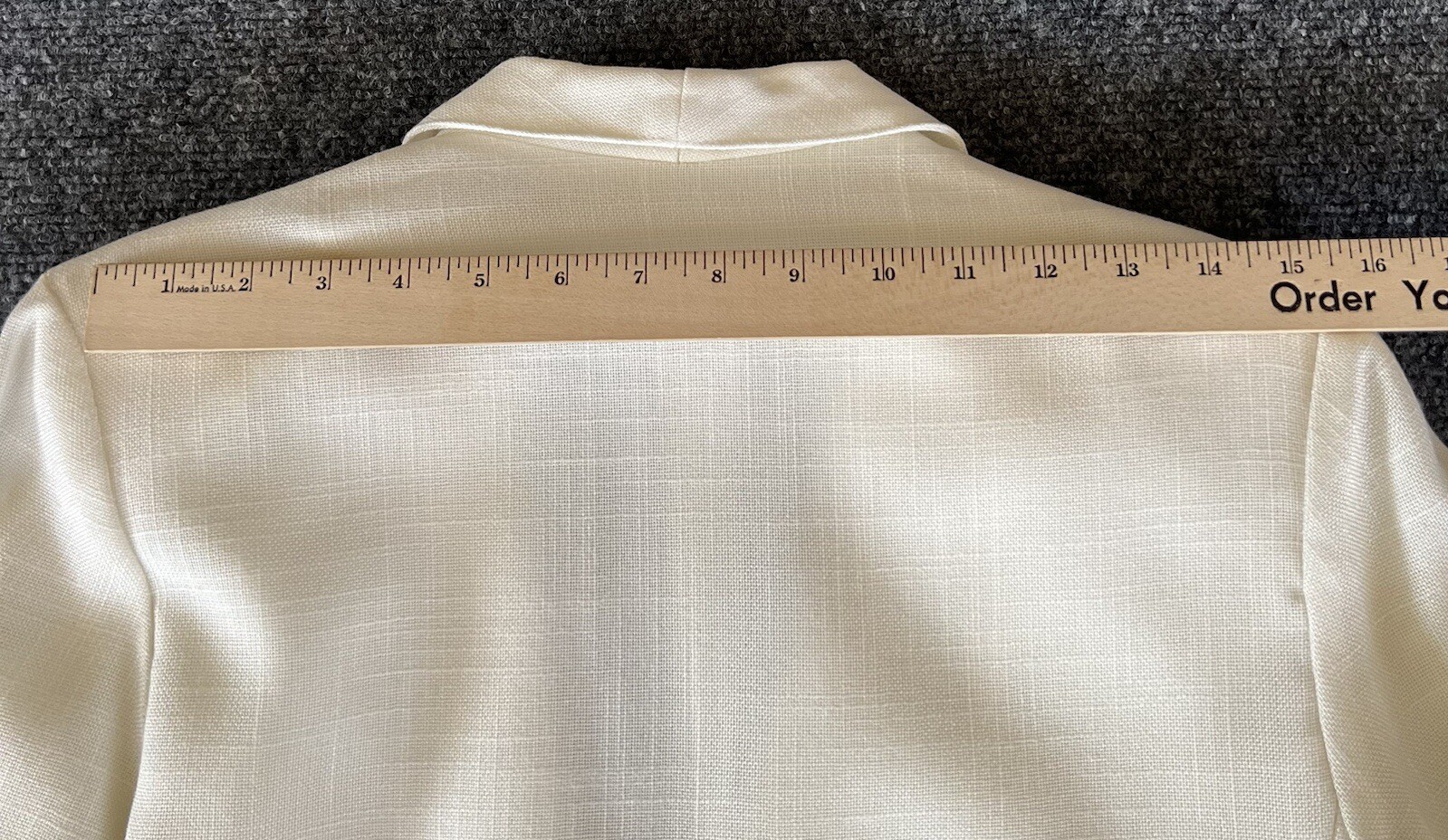 Norwester Womens VTG Blazer Cream White One Button Rayon Blend Lightweight 11/12