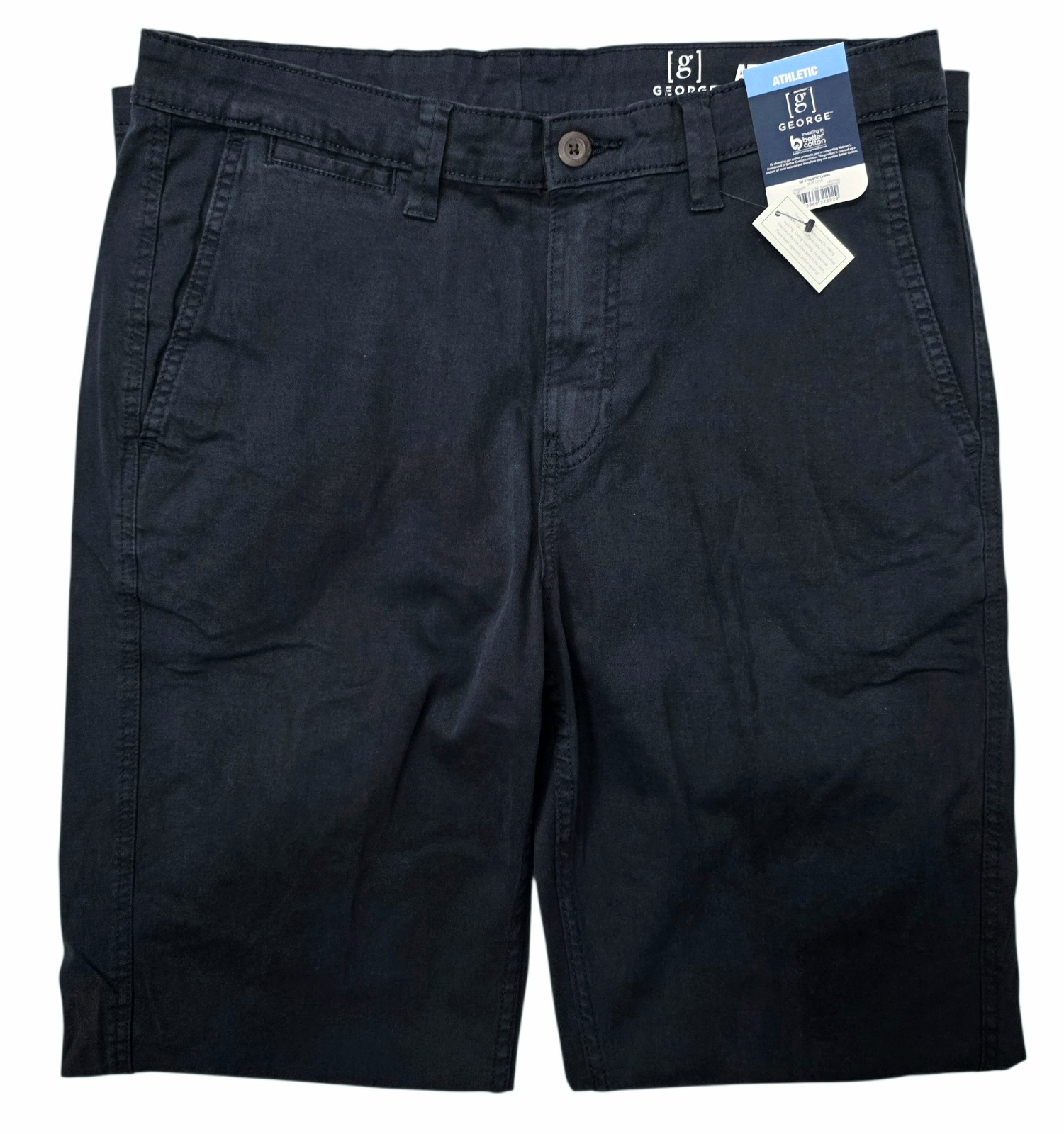 George #11896 NEW Men’s Navy Athletic Fit Stretch Tapered Leg Chino Pants