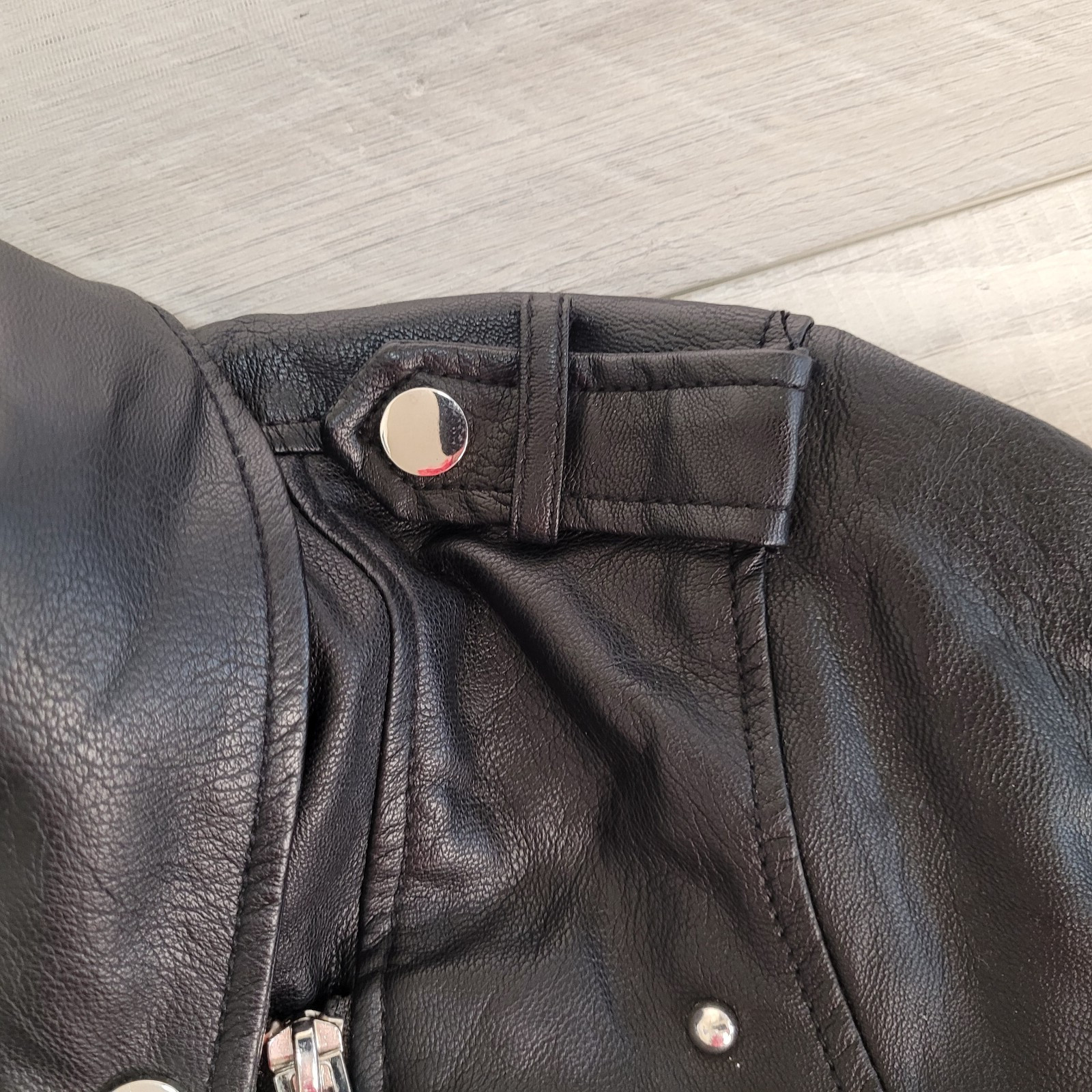 CI SONO By CAVALINI Jacket Womens Large 100% Vegan Leather Lined Bomber Moto
