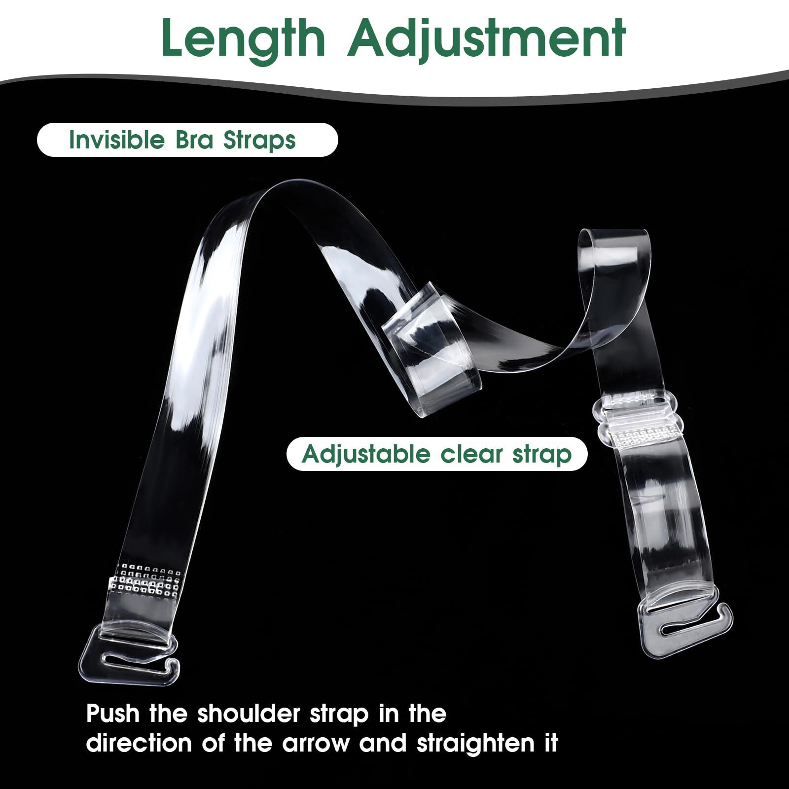 4 Pairs Clear Bra Straps Invisible Bra Straps Non Slip Bra Shoulder Straps