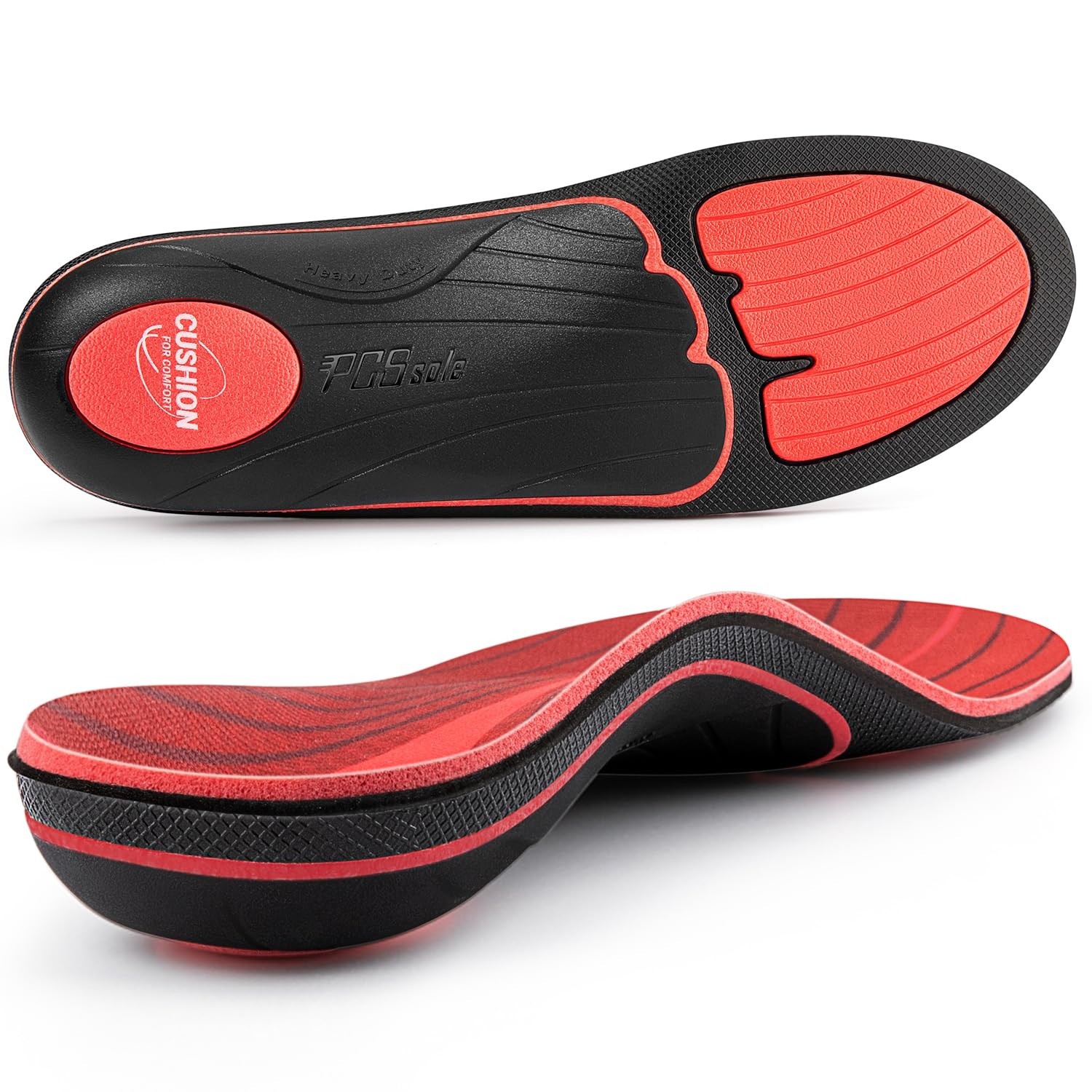 High Arch Support Insoles for Plantar Fasciitis – Heavy Duty Comfort Cushion Ins