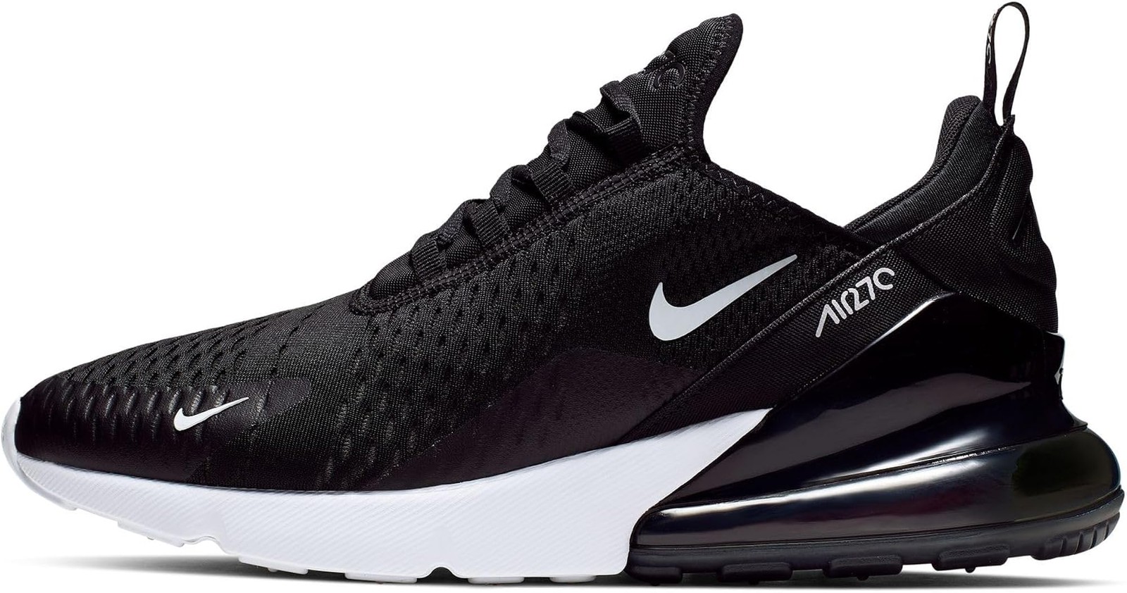 Nike Men’s Air Max 270 Sneaker – Black Black Anthracite White Solar Red 002 – 12