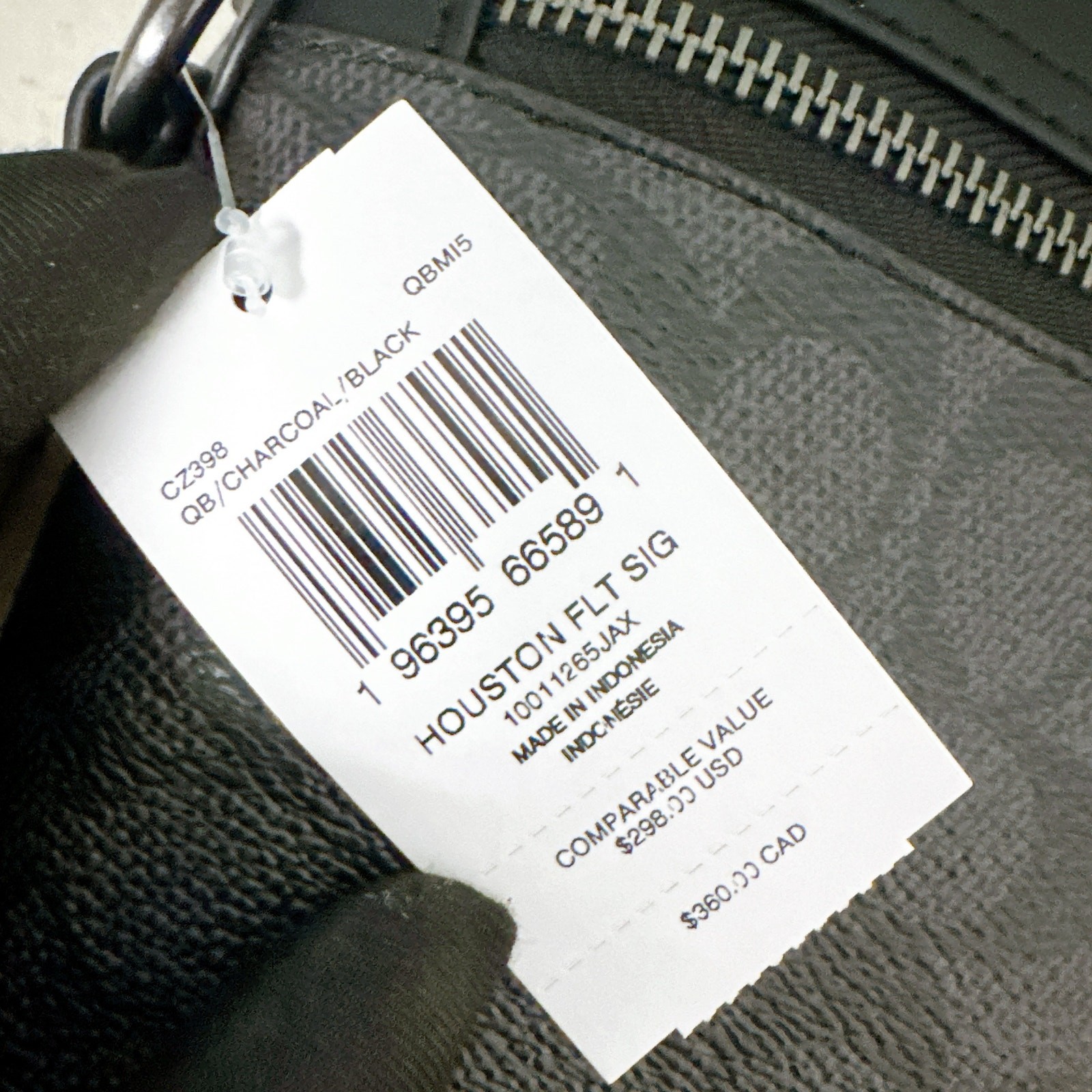Coach CZ398 Houston Flight Bag In Signature Canvas IN Black