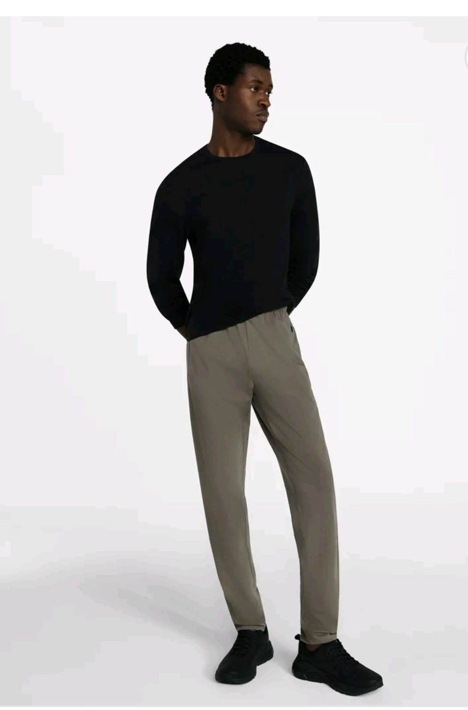 Athletic Works AW Slim Knit pant size S(28-30) color brown taupe falls.
