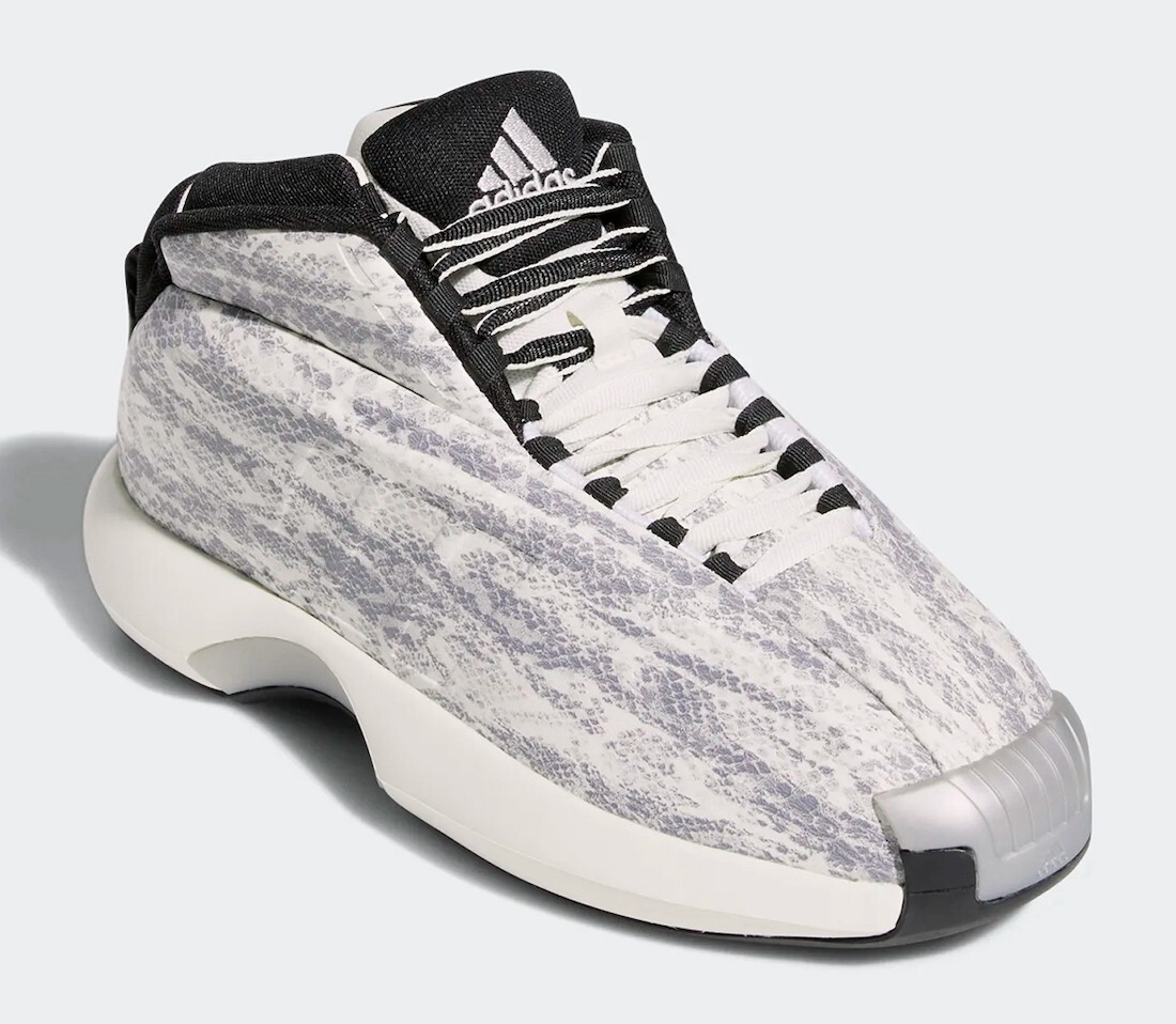 Adidas US 11.5 Men’s White Black Silver Snakeskin Rare Retro Crazy 1 GY2405 NIB