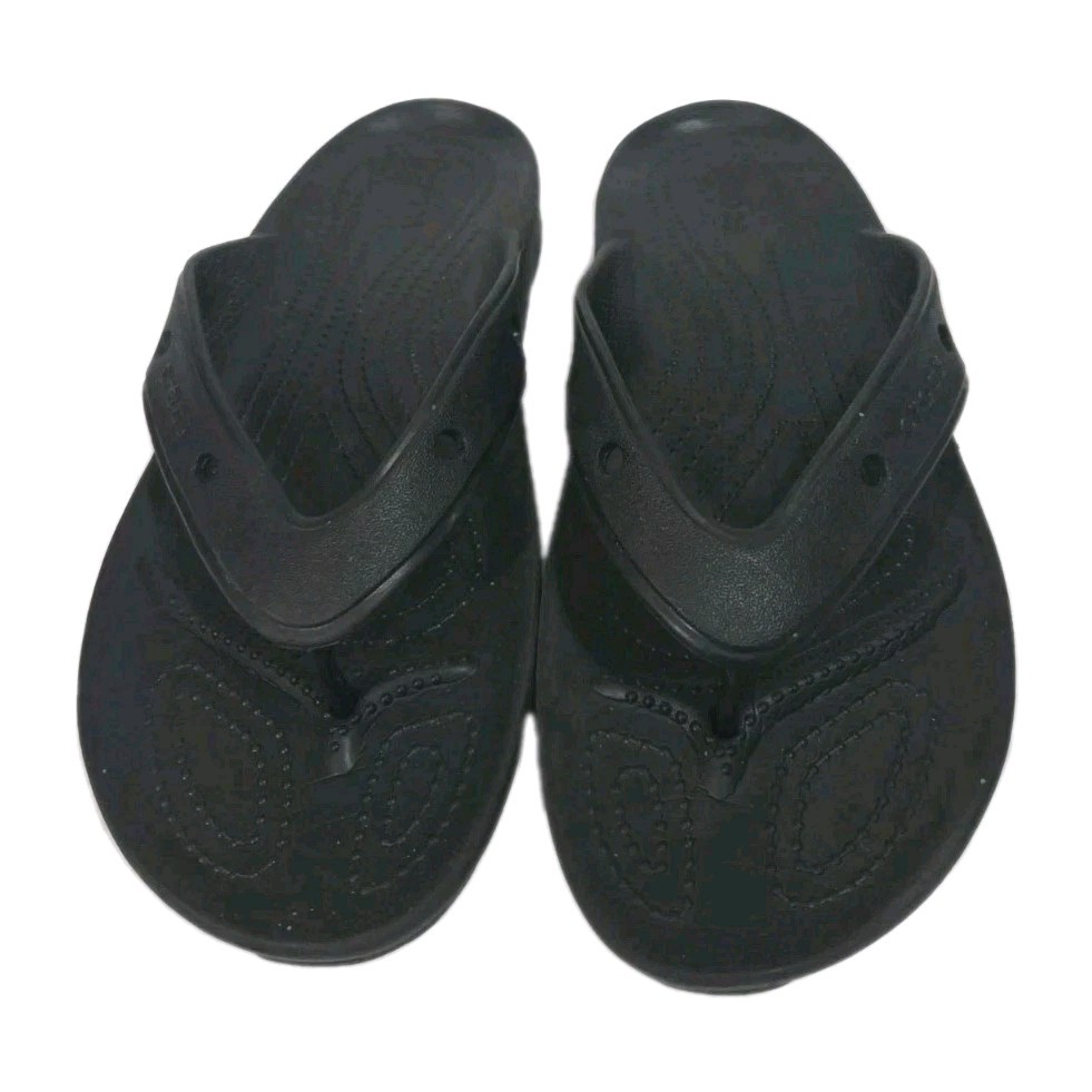Crocs Baya II Flip Flop Sandals Black Thongs Iconic Comfort Shoes Womens Size 11