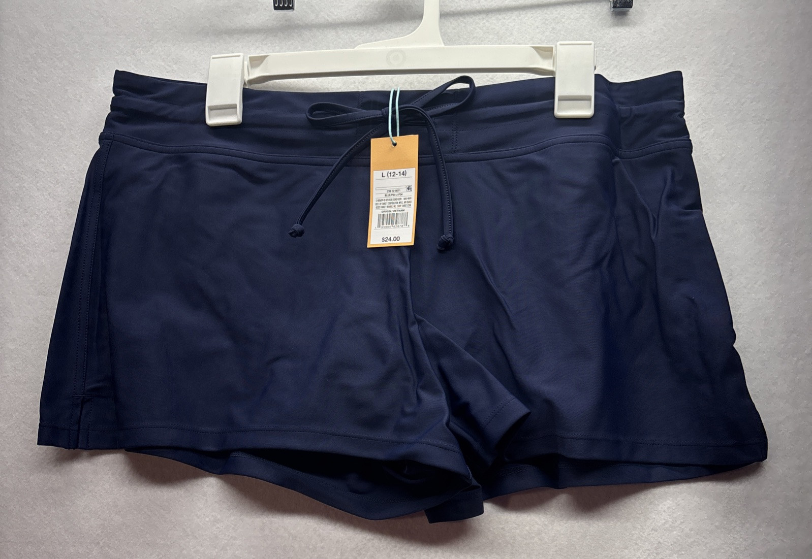 Women’s Kona Sol Modest 2.5” Swim Shorts Blue L Retail $24 NWT