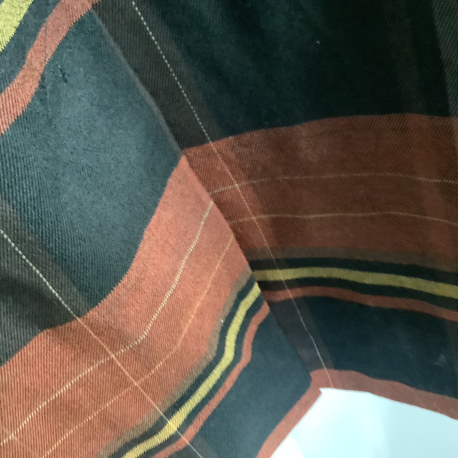 Monroe & Main Belted Midi Dress Vtg Size 18W Plaid Black Brown Yellow USA-Made