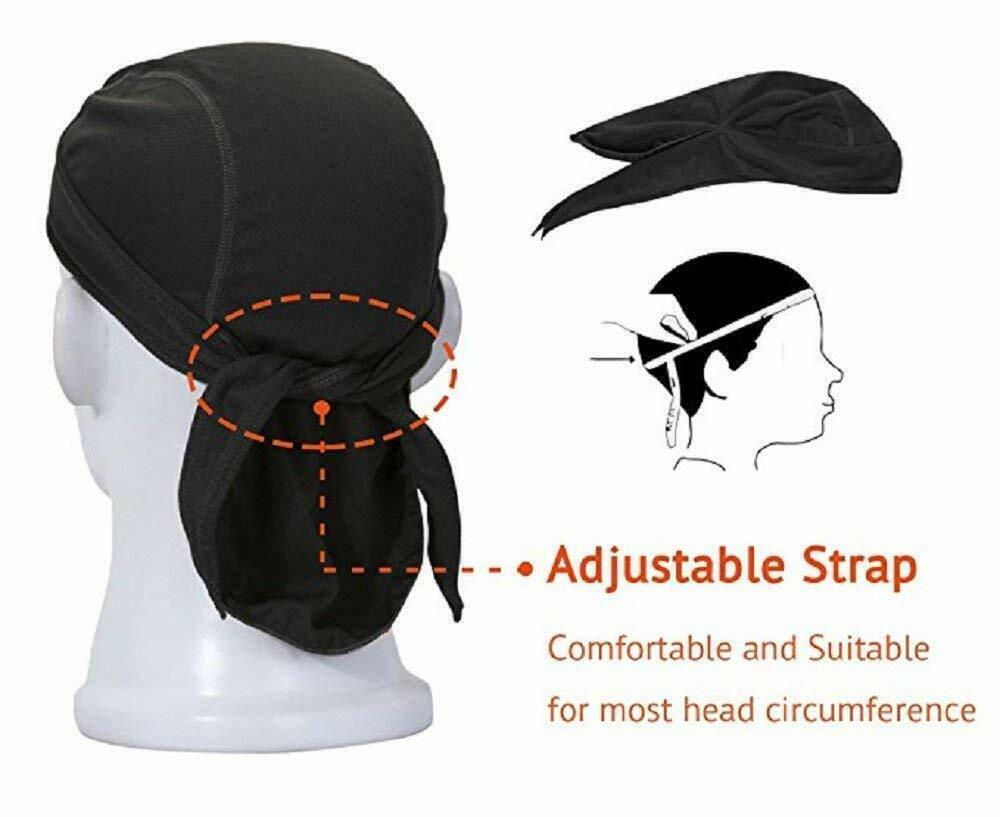 Motorcycle Wrap Biker Du Do Black Bandana Paisley Doo Rag Head Skull Cap Durag