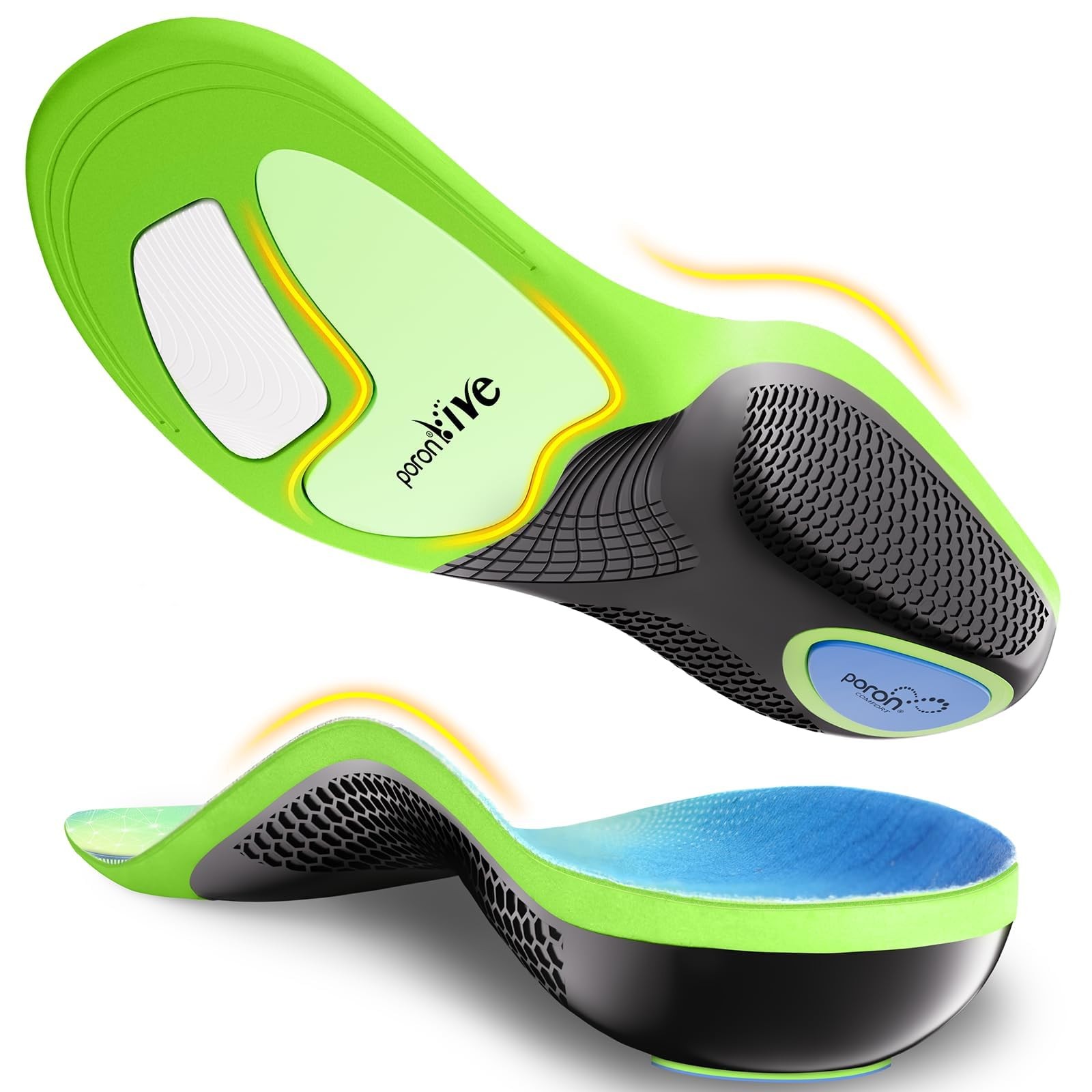 Plantar Fasciitis Insoles Shoe Inserts for Men Women, 240lbs Heavy Duty Arch