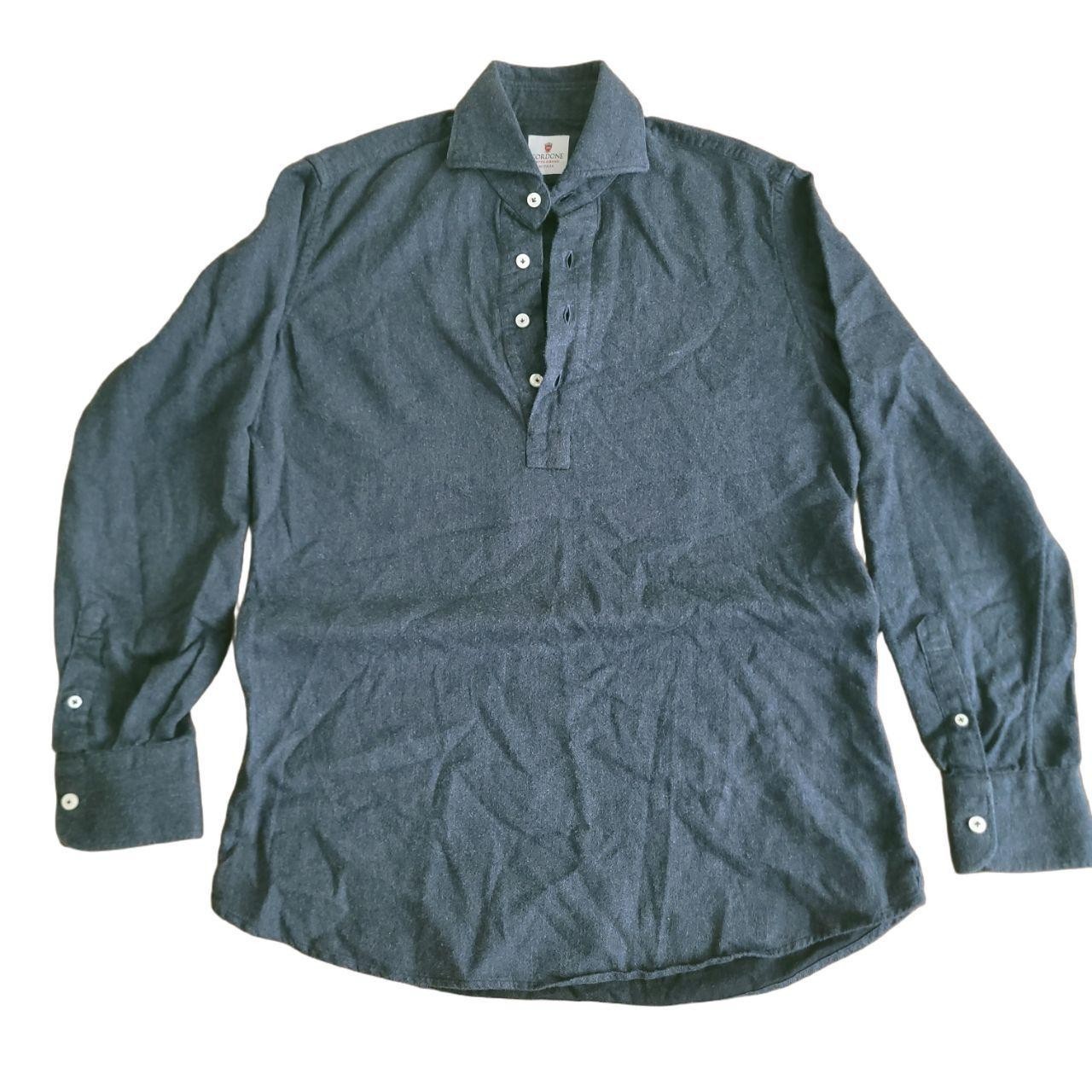 Cordone Fatto A Mano Italian Long Sleeve Henley Made in Italy