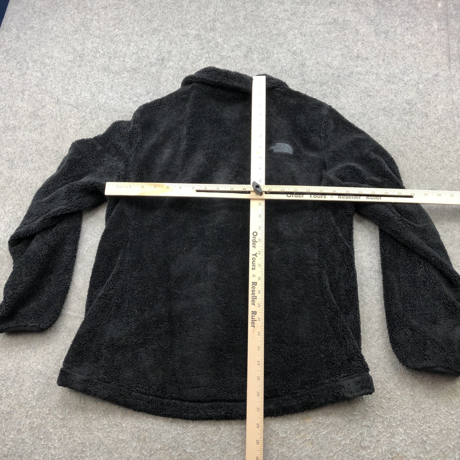 North Face Jacket Womens Large Black Fleece Full Zip Circular Design Osito