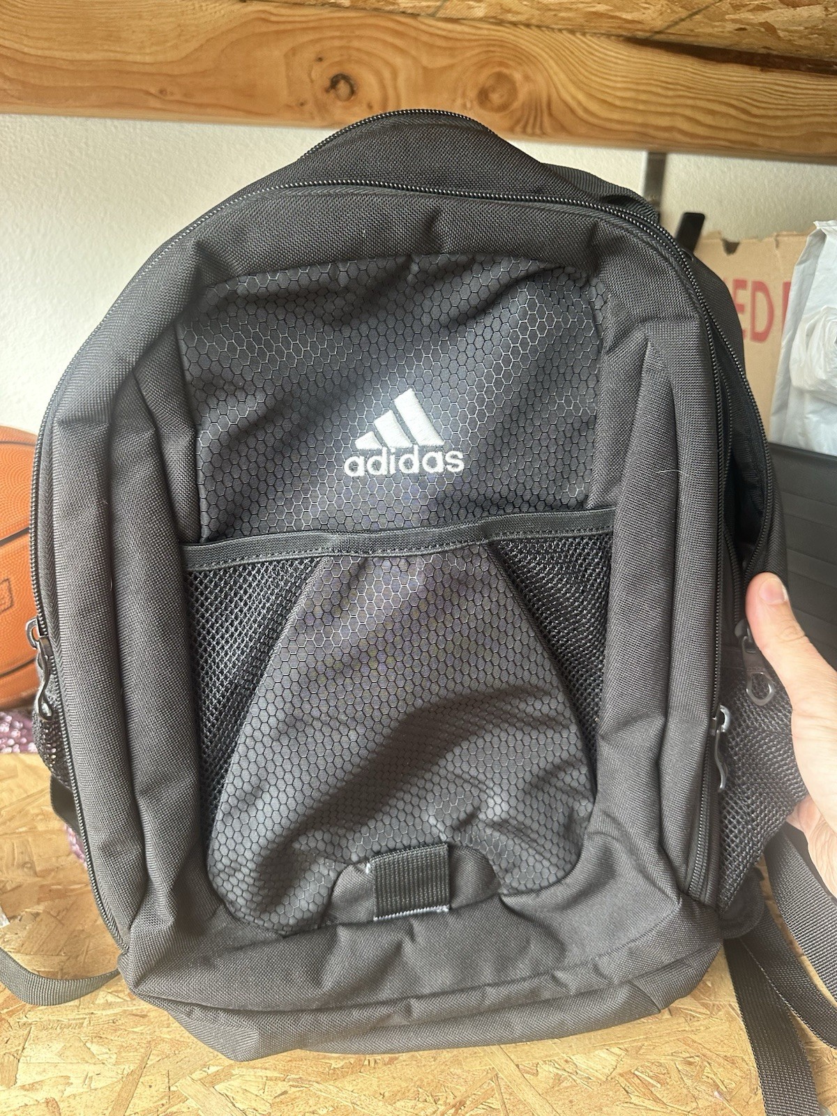 adidas Book Bag Backpack Black/White Two-Tone, RN#90288