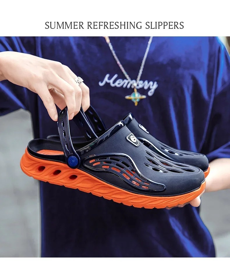 Summer Beach Jelly Shoes Men Women Soft Bottom Sandals Garden Clogs Slides