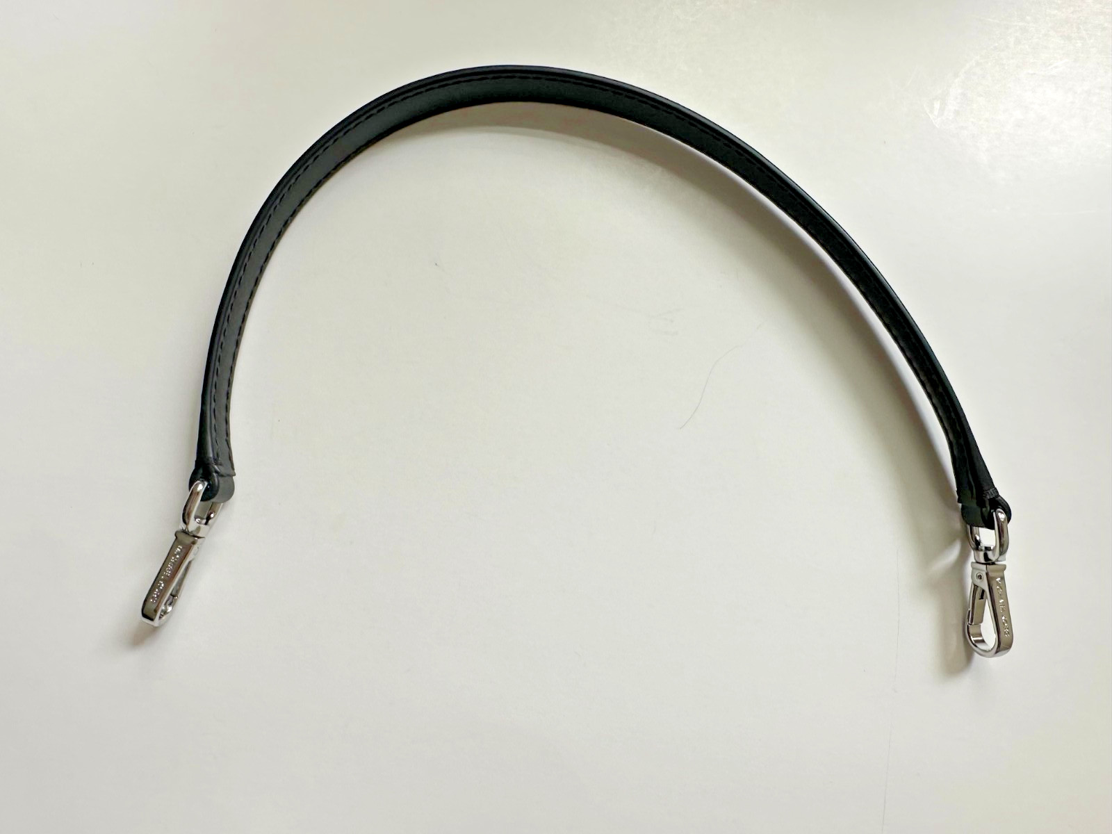 NEW Michael Kors LOGO Black Brown Camel Leather Top Handle Replacement Strap