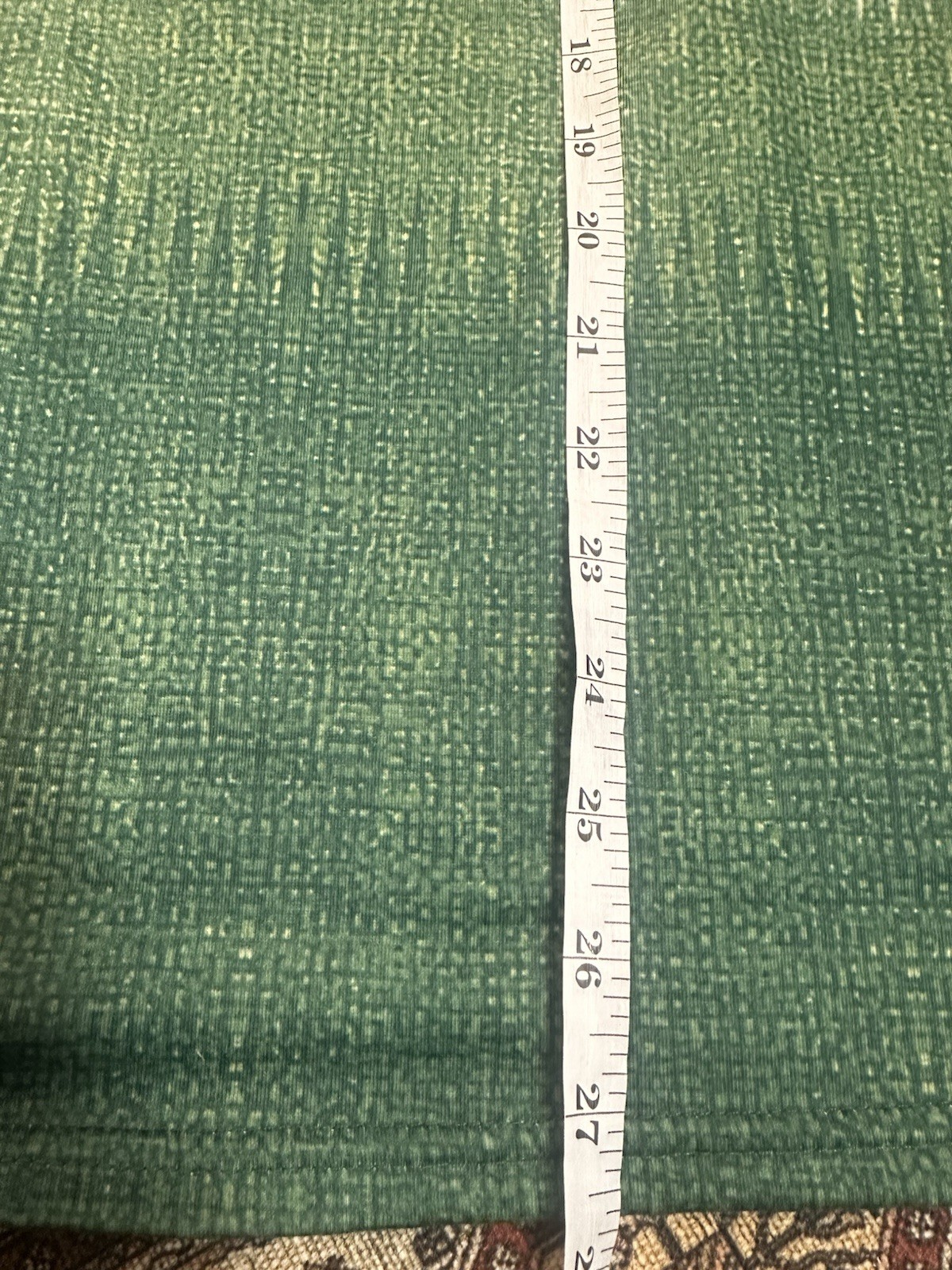 Green White Ombre Knit Button Accent Long Sleeve Crew Neck Top L