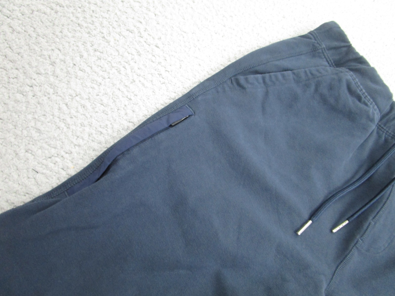 Mack Weldon Mens M Tall Pants Ace Jogger Sweatpants Blue Daily Wear Zip Pocket