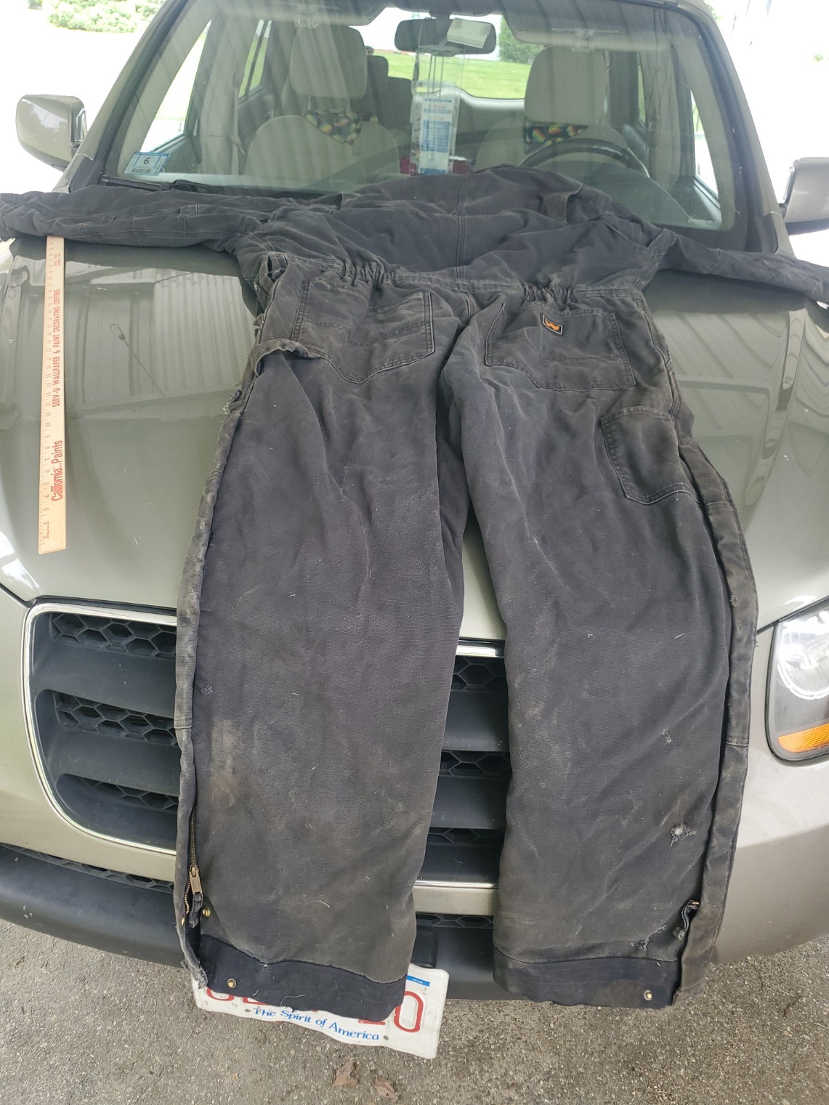 Walls Black Mechanic Coveralls XL Tall Distressed Thrashed Workwear Grunge
