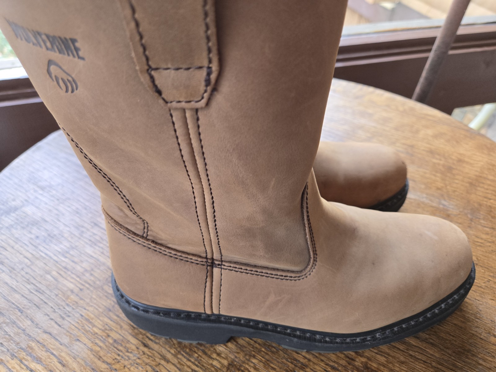 Wolverine Wellington W04727 Men’s Brown Leather Work Western Boots – Size 10.5