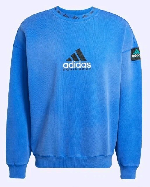 NWT Adidas EQT Equipment Washed Crew Fleece Sweatshirt Men’s Size SMALL JC8223