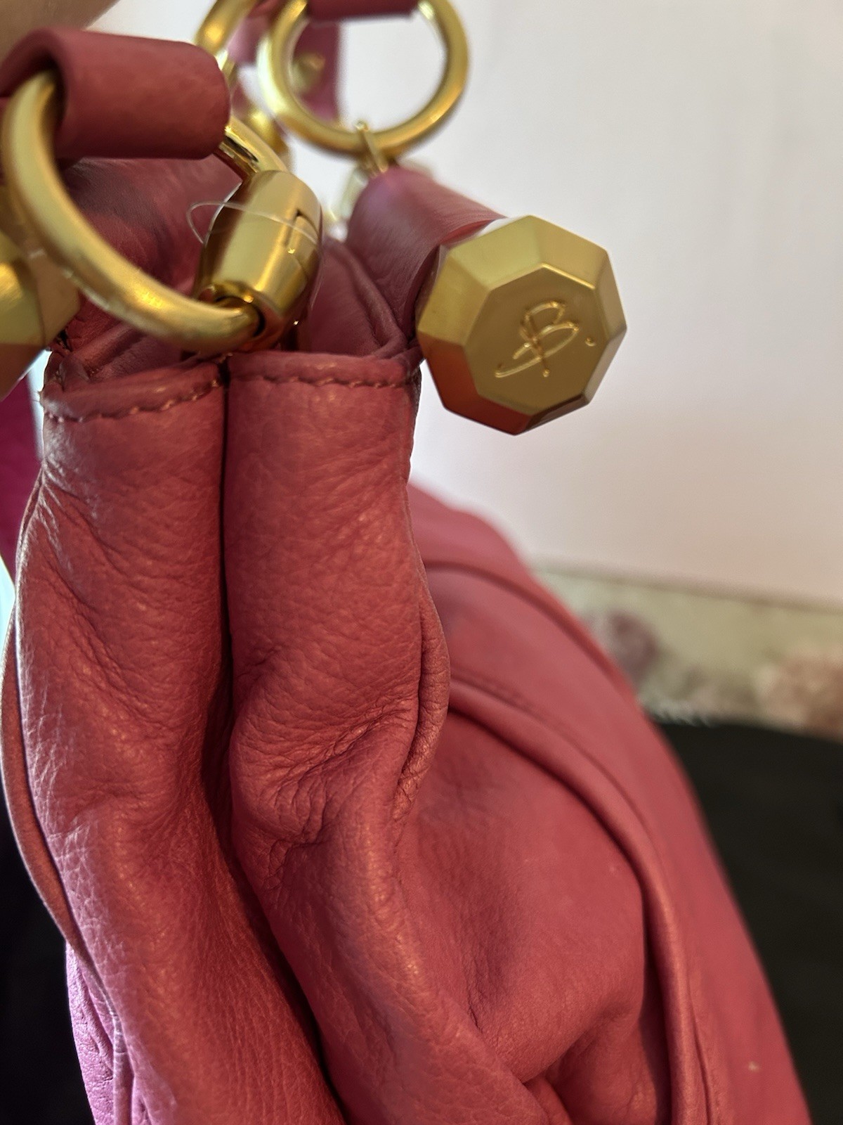 BMakowsky Hibiscus Pink Butter Soft Leather Purse/NWT