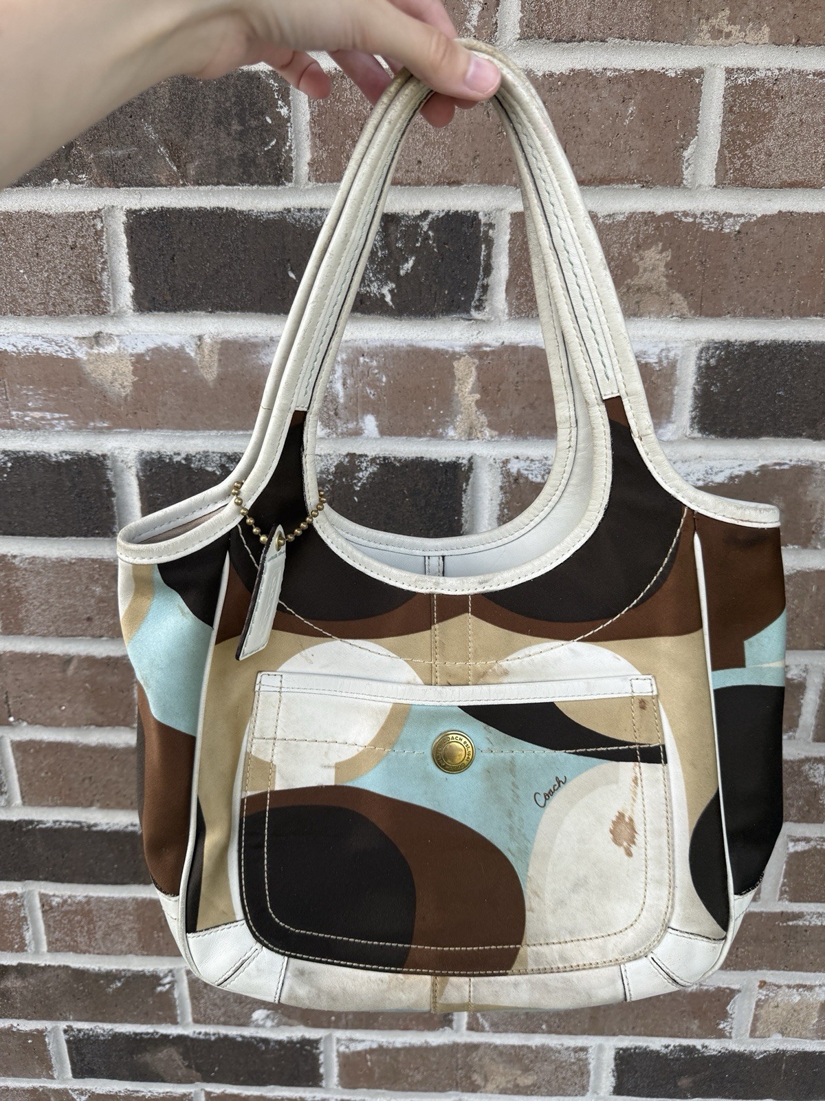 Coach Ergo Limited Edition Scarf Signature Print Tote Bag Purse
