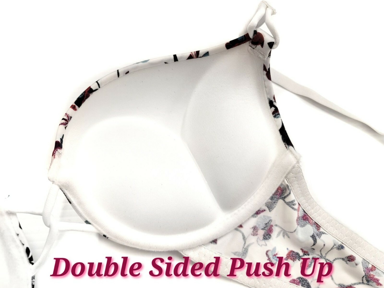 Add 2Cup Sizes Extreme Ultimate Lift Padded Cross Front Floral Print Push Up Bra