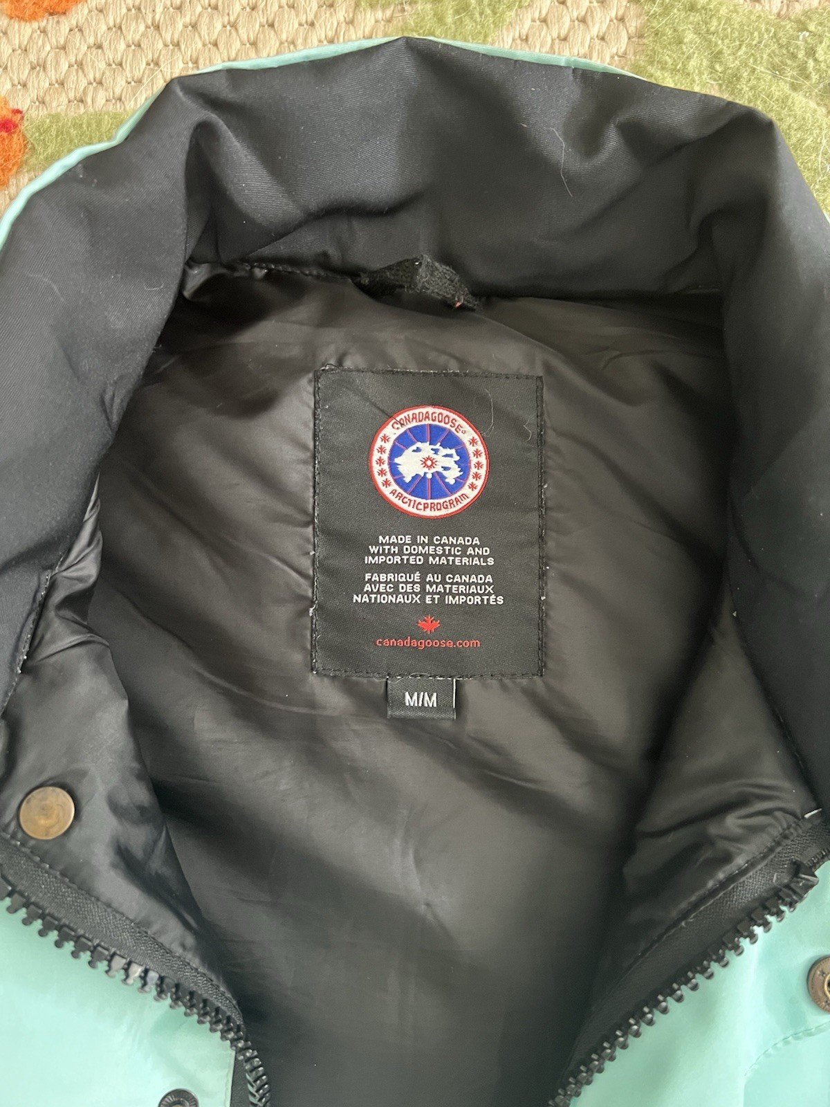 Canada Goose Men’s Blue Down Puffer Vest Full Zip Logo Size M