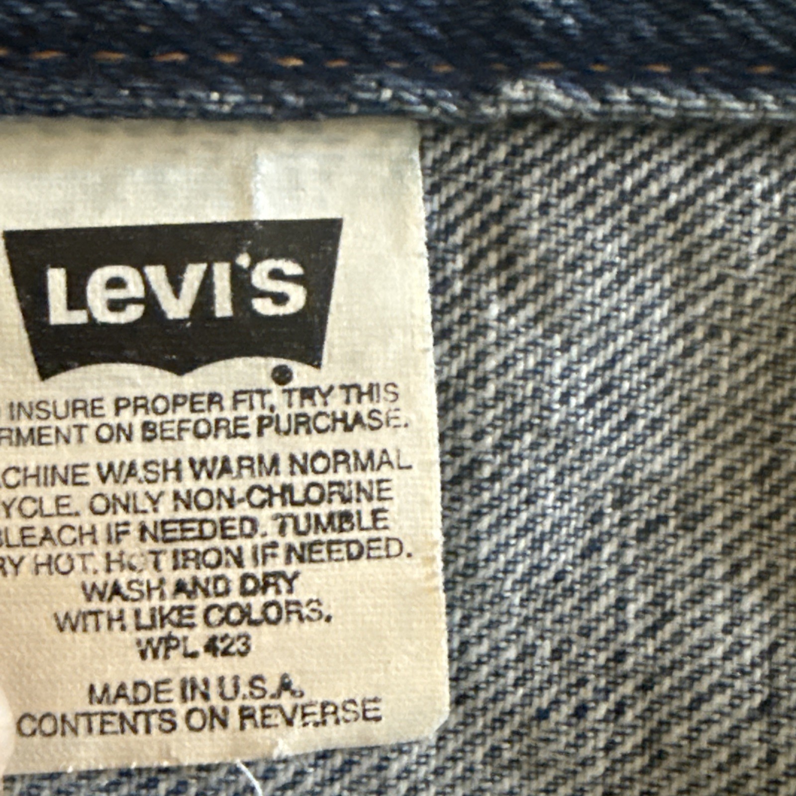 Vintage 93′ Levi’s 70595 4891 Denim Vest Men’s L Trucker Biker USA Made Type 3