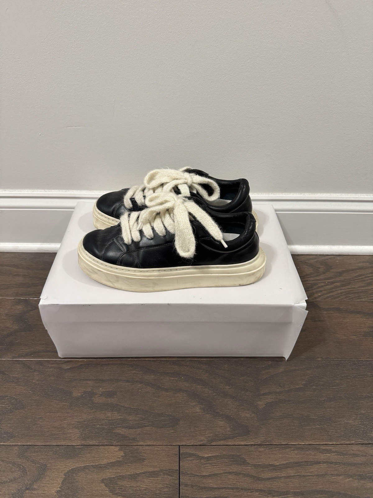 Cole Buxton Wilson Sneaker Men’s UK 6 EU 40 Black Leather Low Top Lace-Up