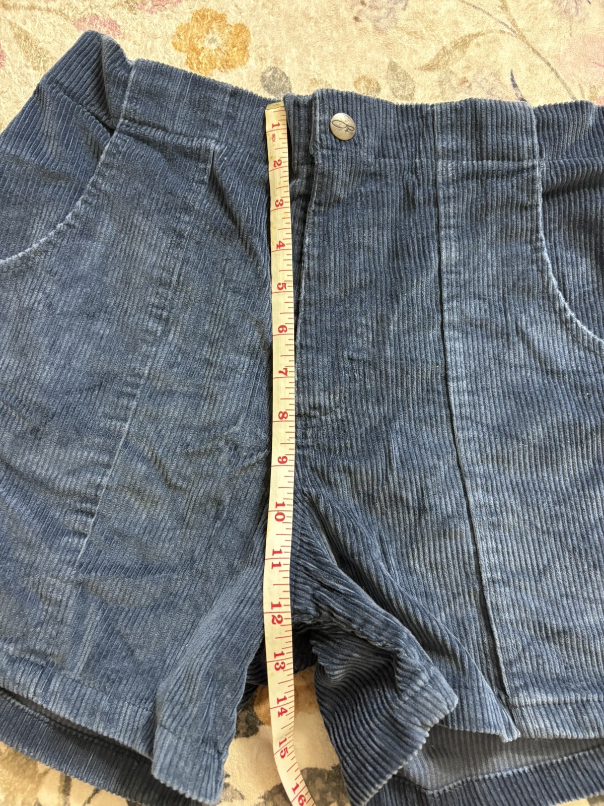 Vintage Ocean Pacific Longriders Surf Corduroy Shorts Navy Blue size 30