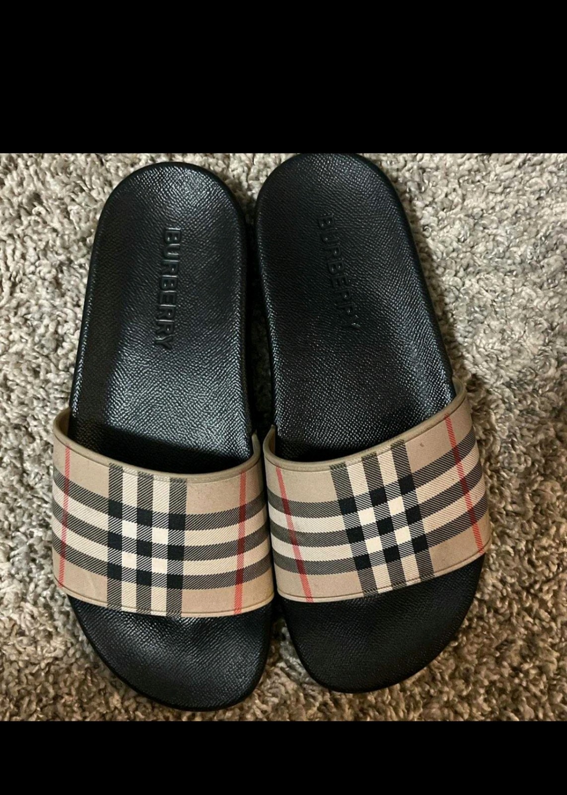 Burberry Nova Check Slides Pool Sandals