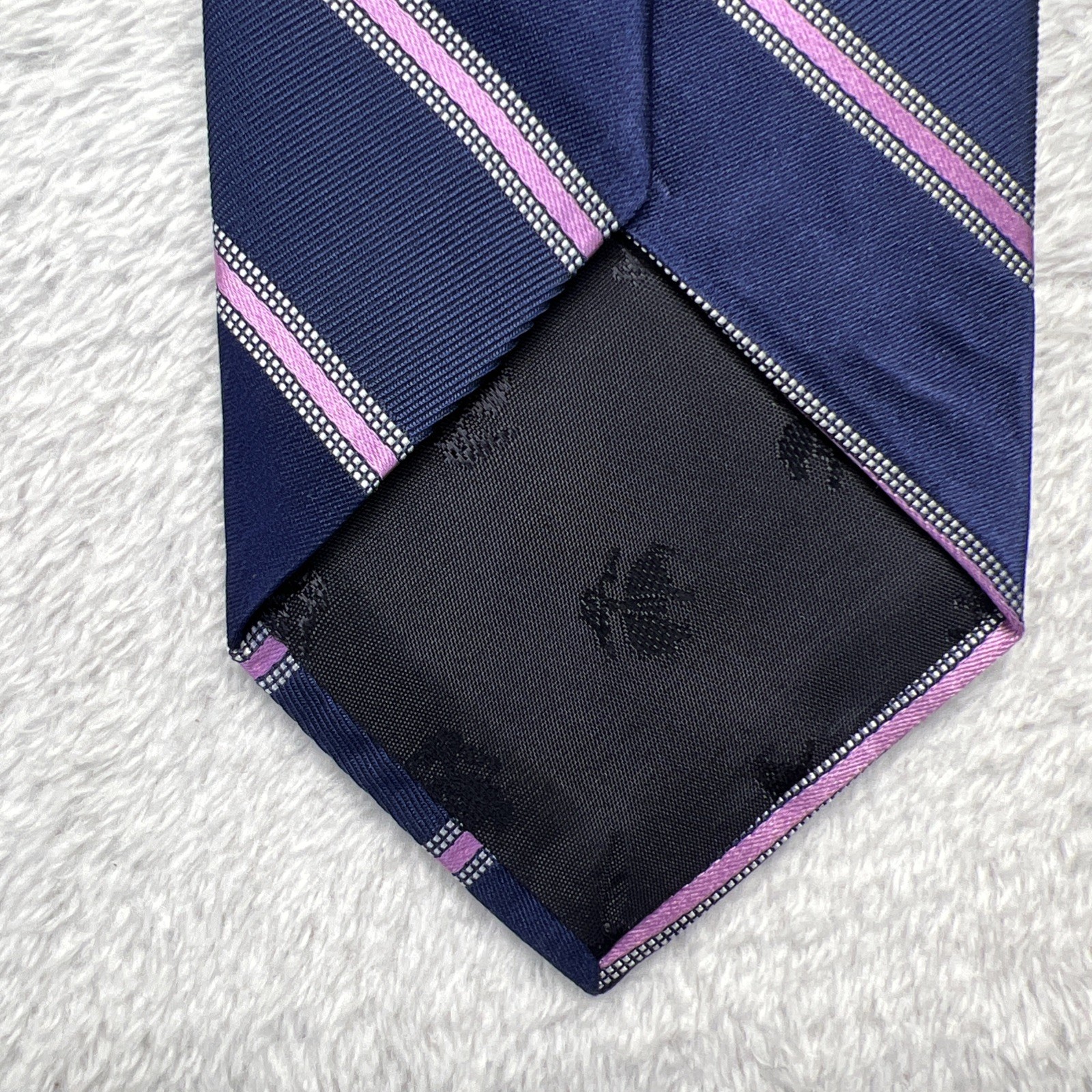 Brooks Brothers Blue Pink Stripe Mens Necktie 3.25×58” 100% Silk Made In USA