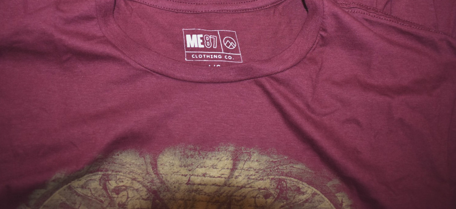 ME87 Clothing Company Mens Cross Keeper Maroon Shirt New S-2XL