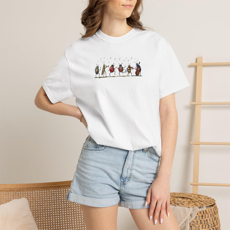 Vintage Insect Music Nature Retro Comfort Tee