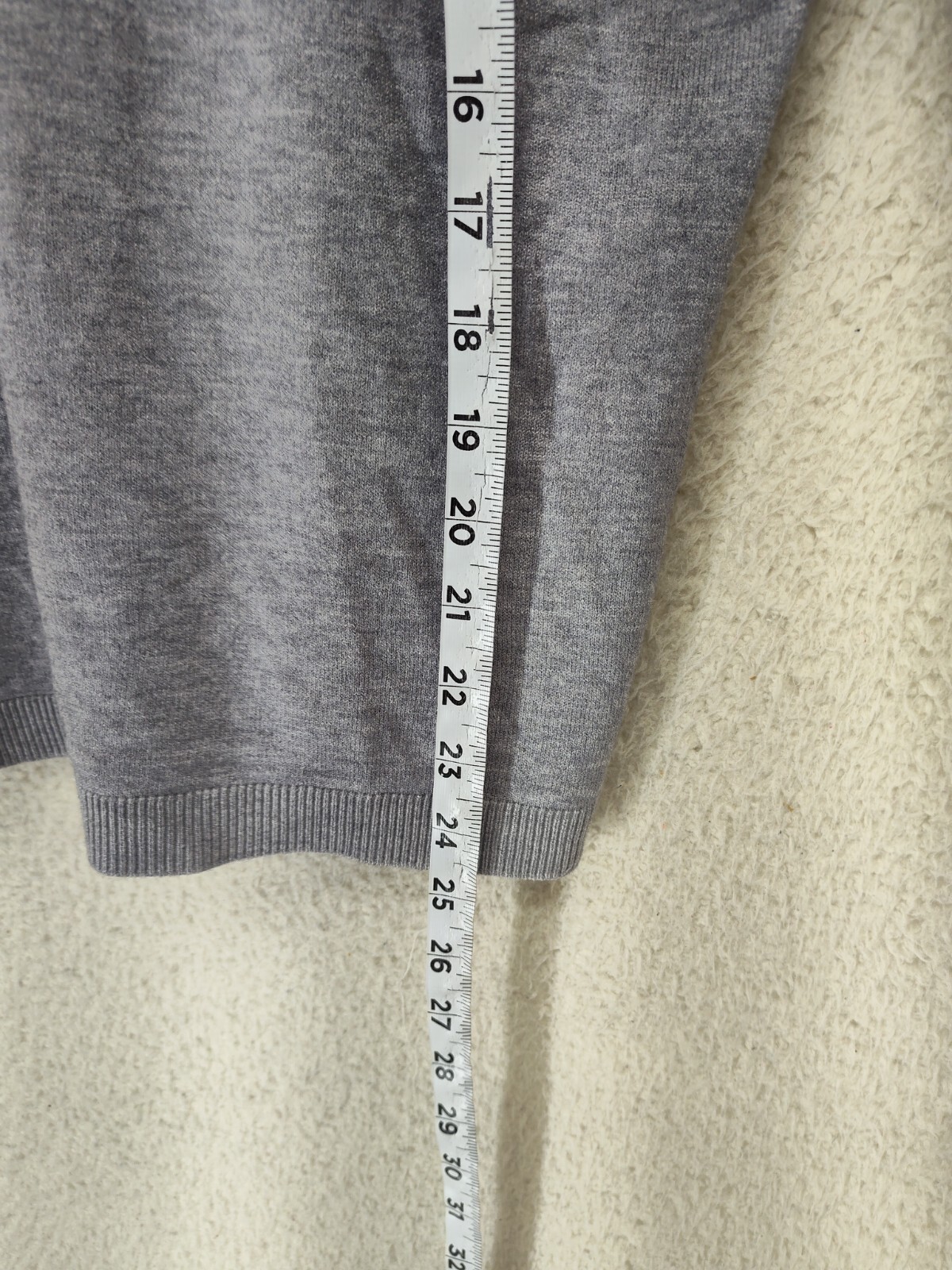 Magaschoni Women Sweater Extra Large Gray Nylon Blend Long Sleeve Knit Pullover