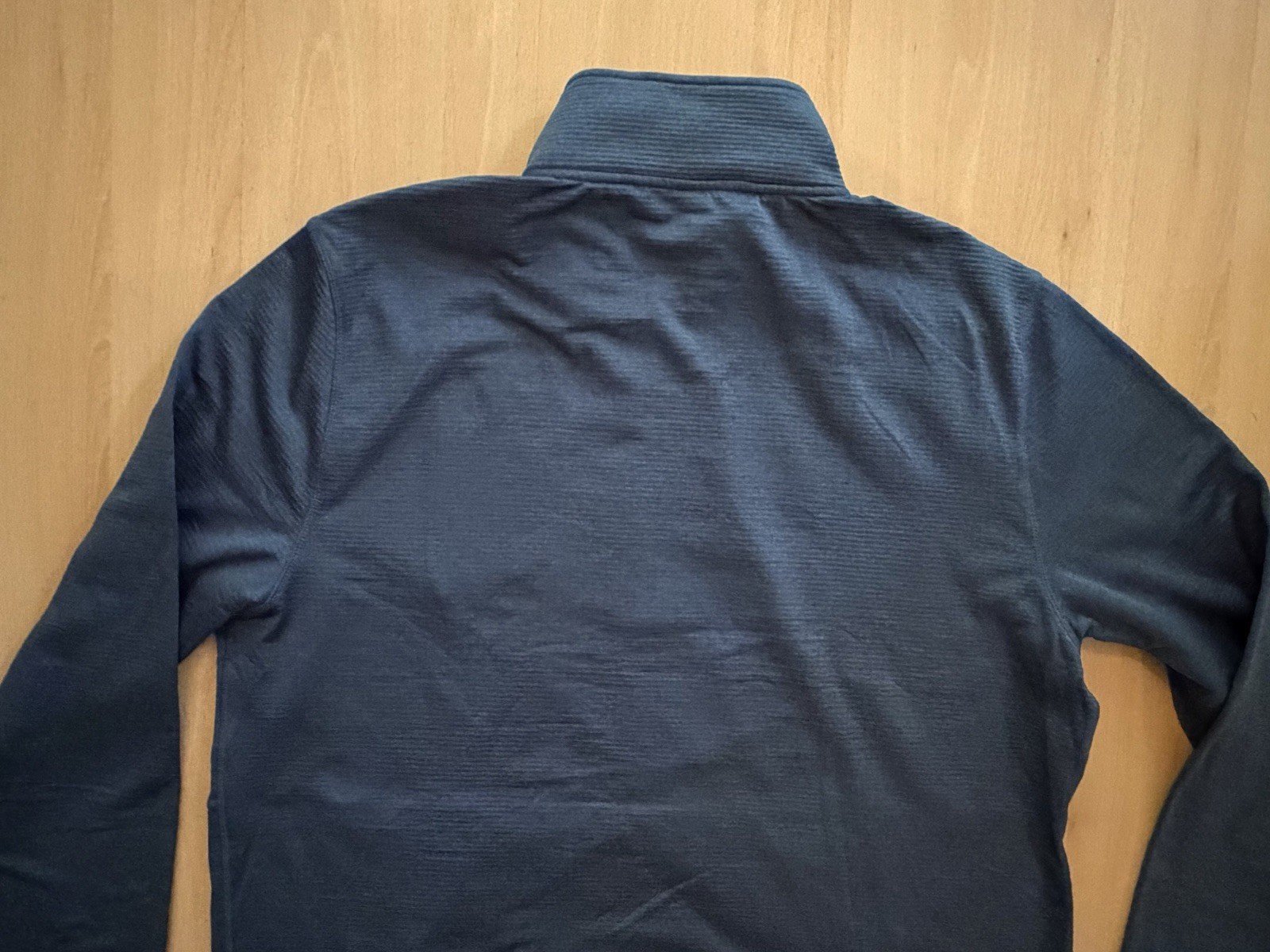 Merrell 1/4 Zip Pullover Mens XXL Blue Grid Fleece Performance Hiking Jacket