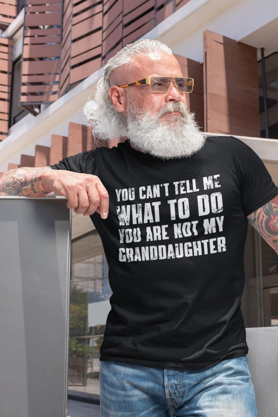 Grandpa Humor Shirt Gift From Granddaughter Funny Family Graphic Tee