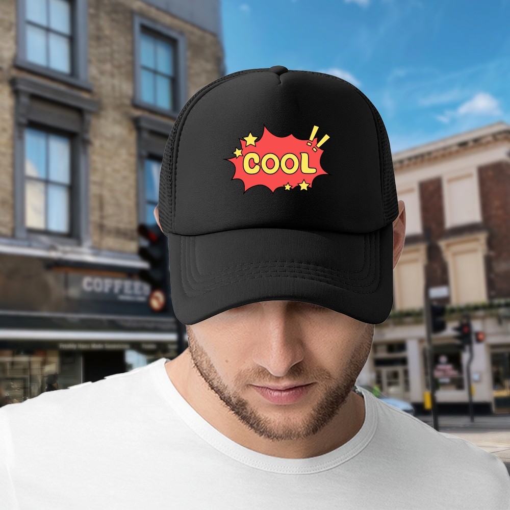 Curved Mesh Fishing Trucker Hat Custom Logo Name Photo Outdoor Daily Wear Cap