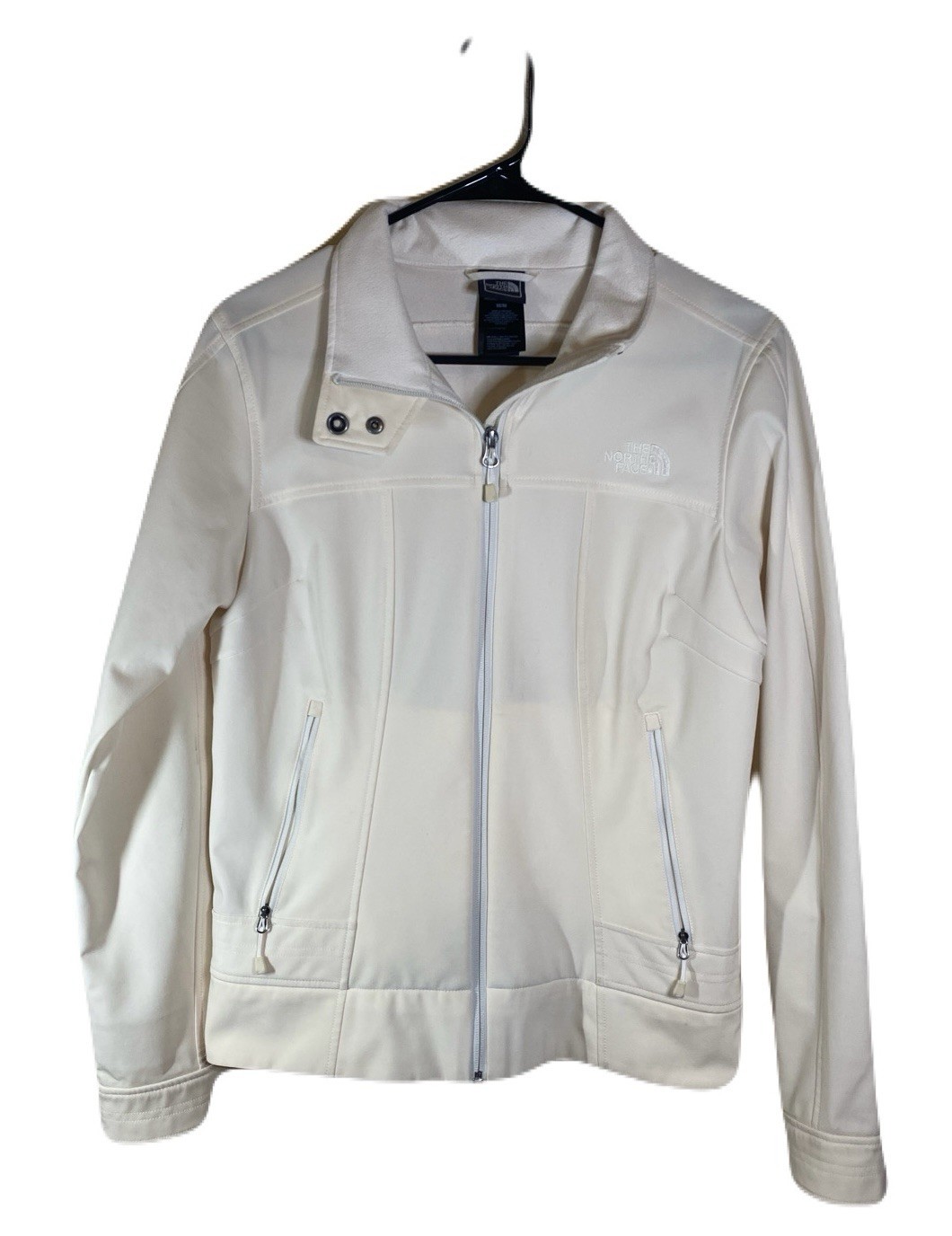The North Face Apex Women’s White Softshell Full Zip Jacket w/ Pockets M