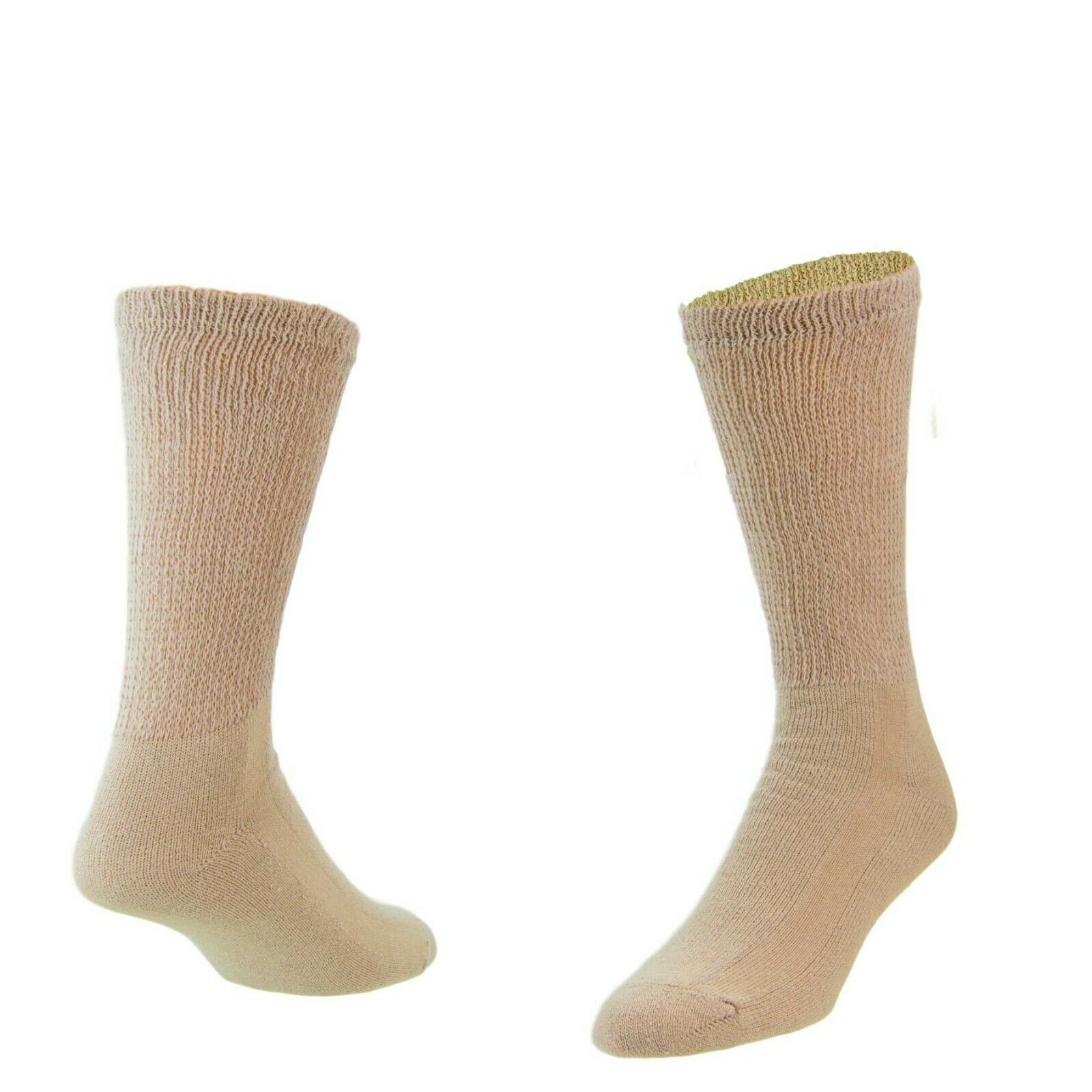 FREE Ship 6 Pairs BIG MENS Physicians Choice Cushioned Diabetic Crew Socks 12-15