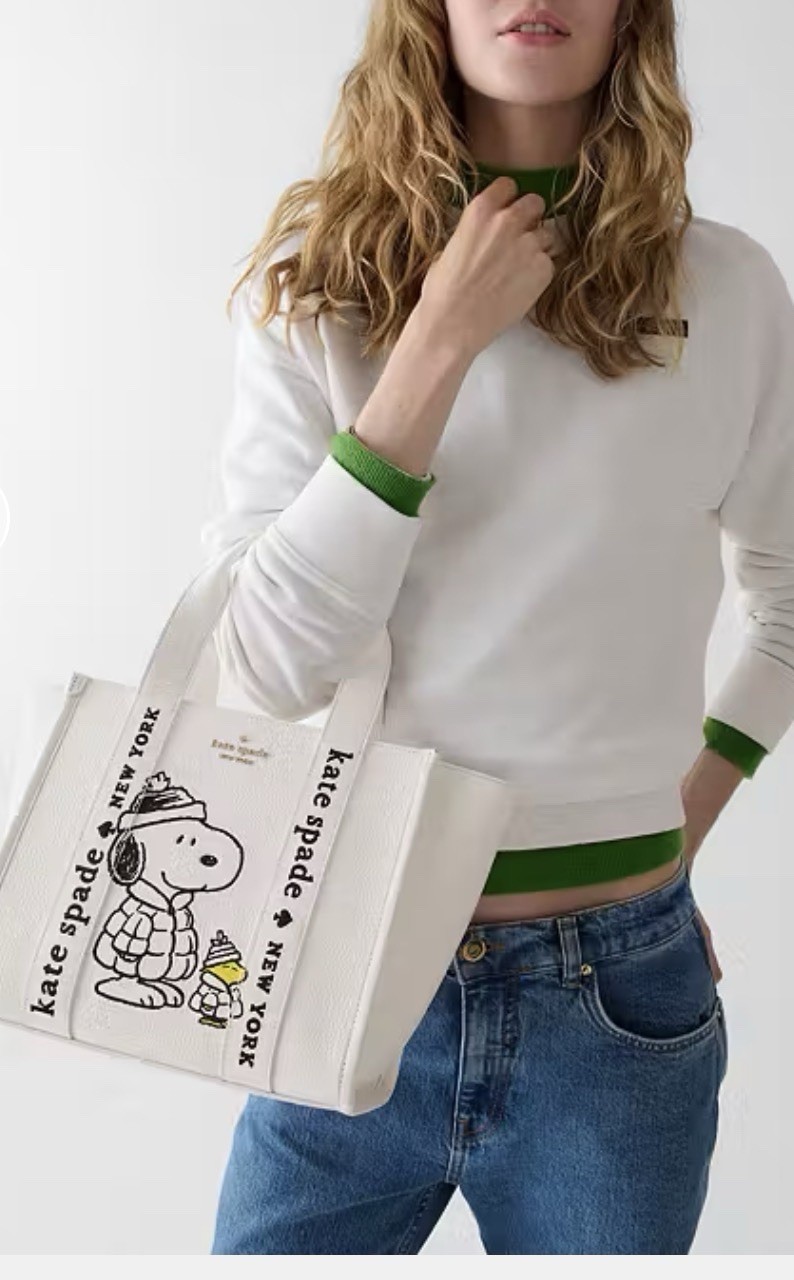 Kate Spade Peanuts X KSNY Snoopy Small Tote NWT