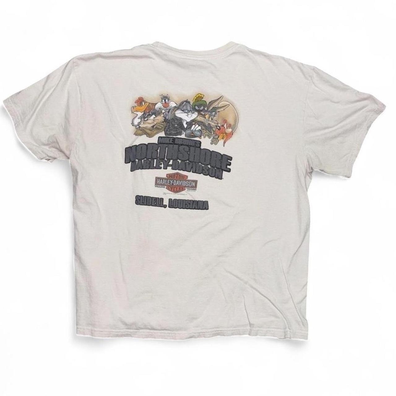 Harley Davidson Shirt XL Looney Tunes Daffy Duck Northshore Slidell Thrashed