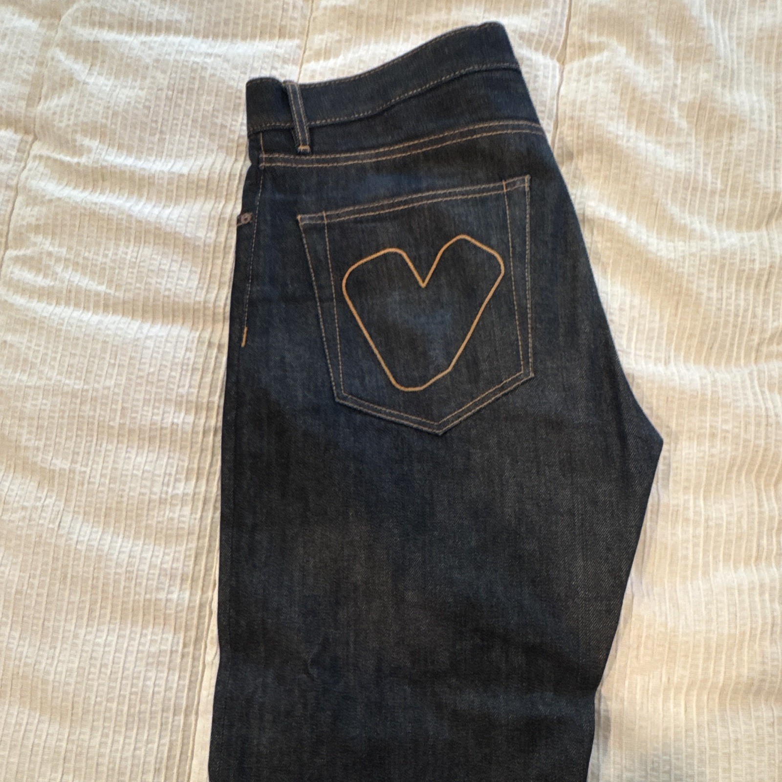 Twelve Bar Co Men’s Dark Wash Blue Denim Jeans Slim Fit Straight 5-Pocket