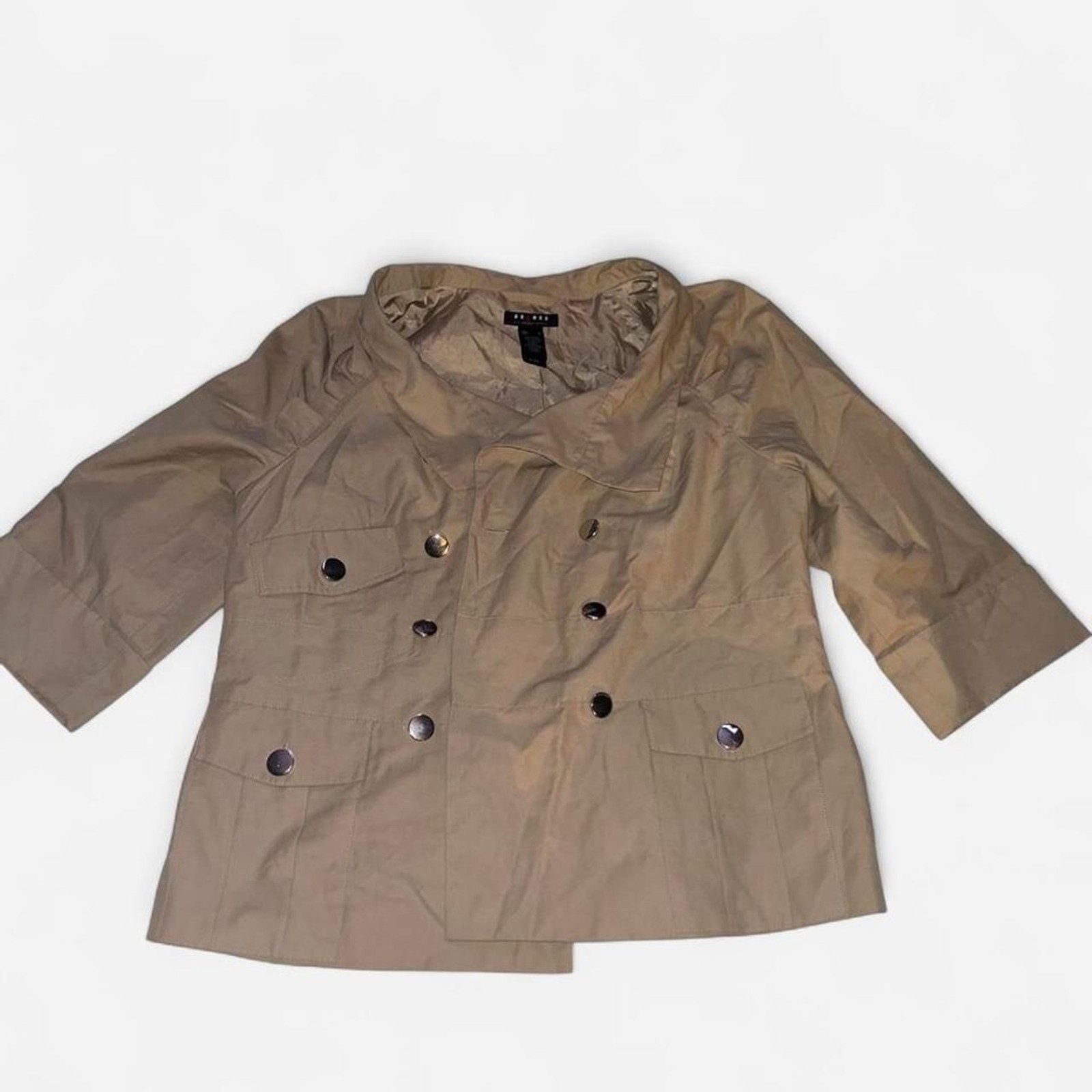 Axcess Women’s Khaki Coat w/3/4 sleeves NWT
