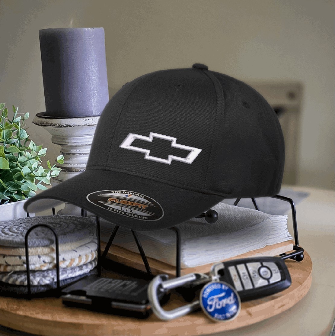 Chevy Bowtie – Custom Made-to-Order Embroidered Flexfit or Snapback Hat