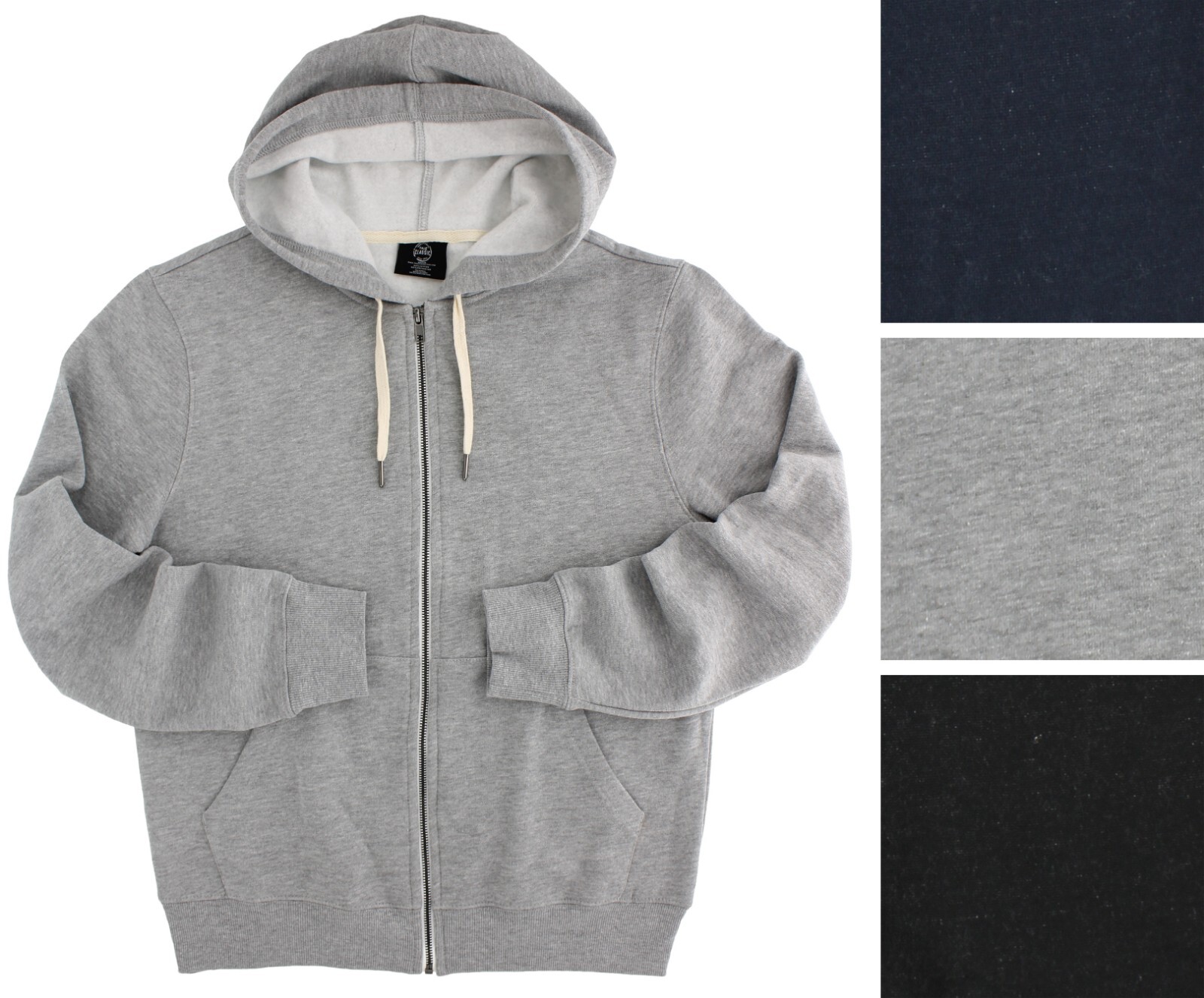 True Classic Men’s Hoodie Jacket French Terry Fleece Full Zip, Cotton/Poly Blend